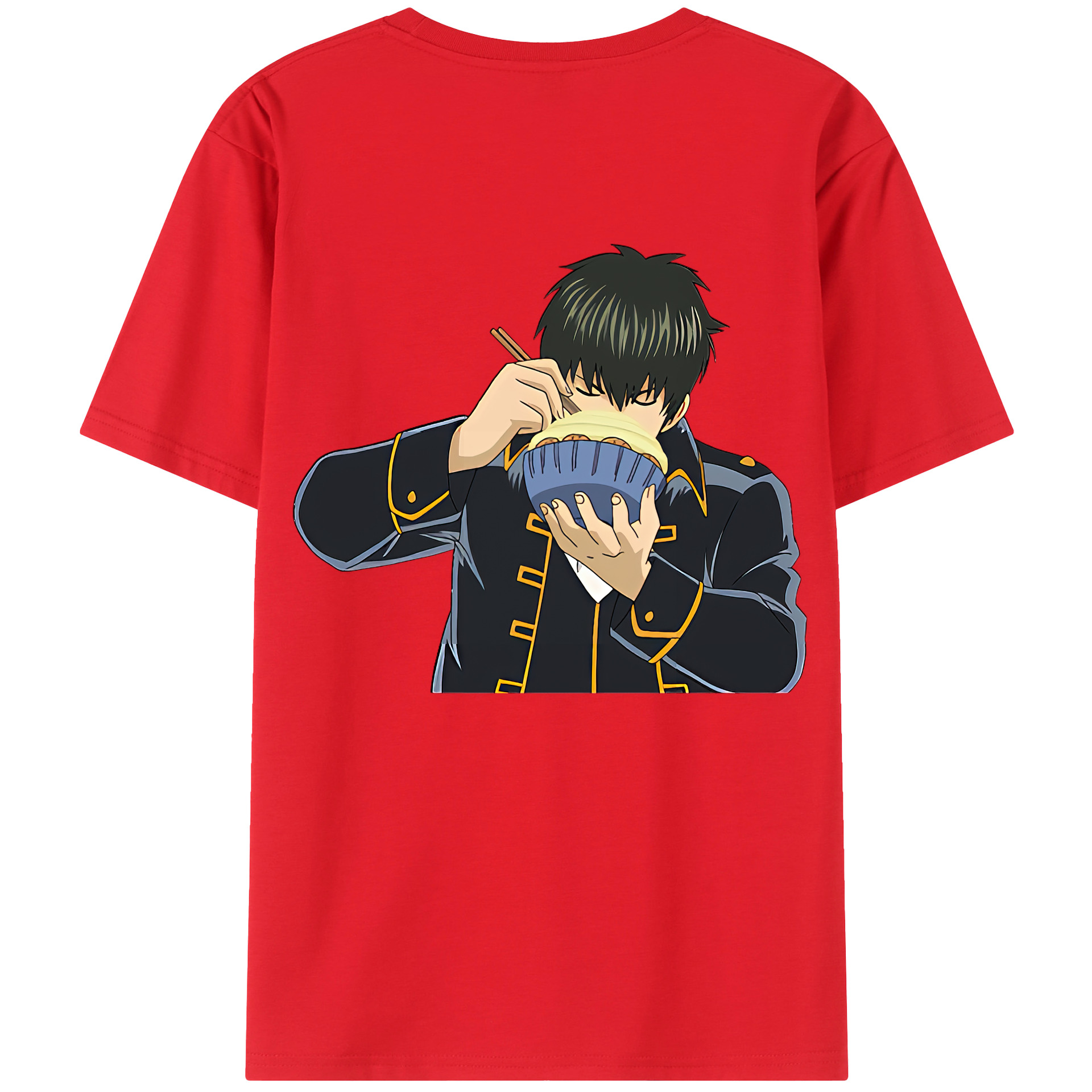 （画像用） ぎんたま 坂田銀時（さかたぎんとき） 神楽 志村新八（しむら しんぱち） GINTAMA Sakata Gintoki Kagura Shimura Shinpachi 綿100％半袖Tシャツ（背面プリント）