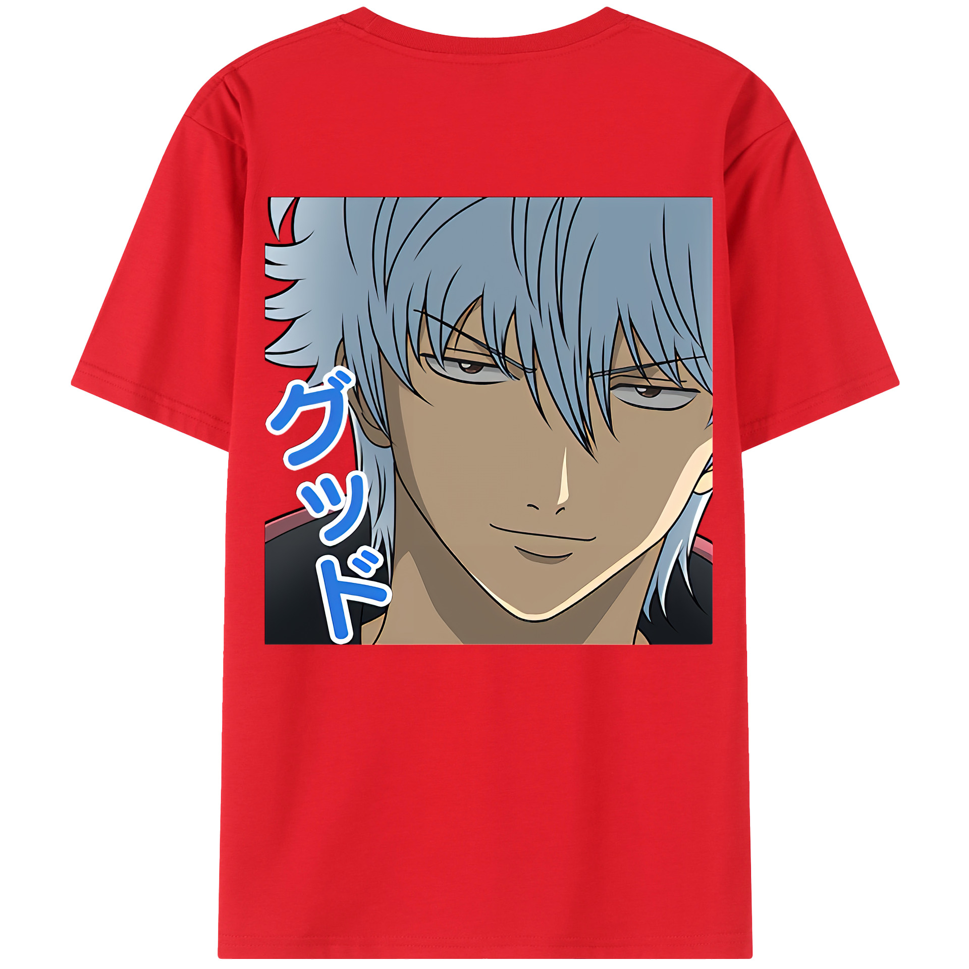 （画像用） ぎんたま 坂田銀時（さかたぎんとき） 神楽 志村新八（しむら しんぱち） GINTAMA Sakata Gintoki Kagura Shimura Shinpachi 綿100％半袖Tシャツ（背面プリント）