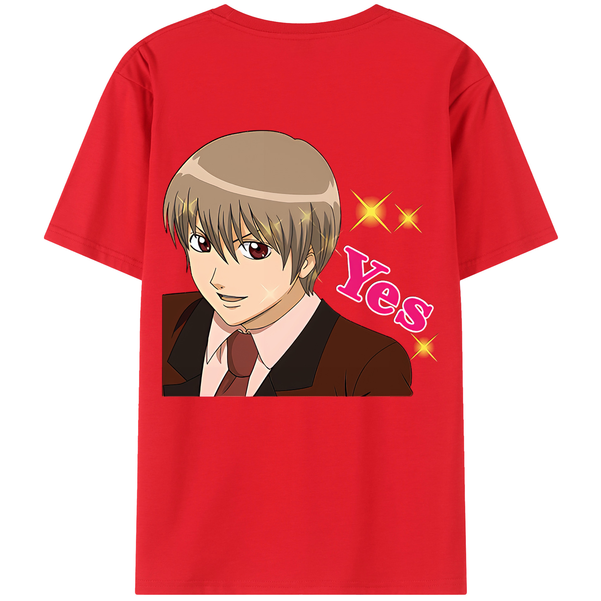 （画像用） ぎんたま 坂田銀時（さかたぎんとき） 神楽 志村新八（しむら しんぱち） GINTAMA Sakata Gintoki Kagura Shimura Shinpachi 綿100％半袖Tシャツ（背面プリント）