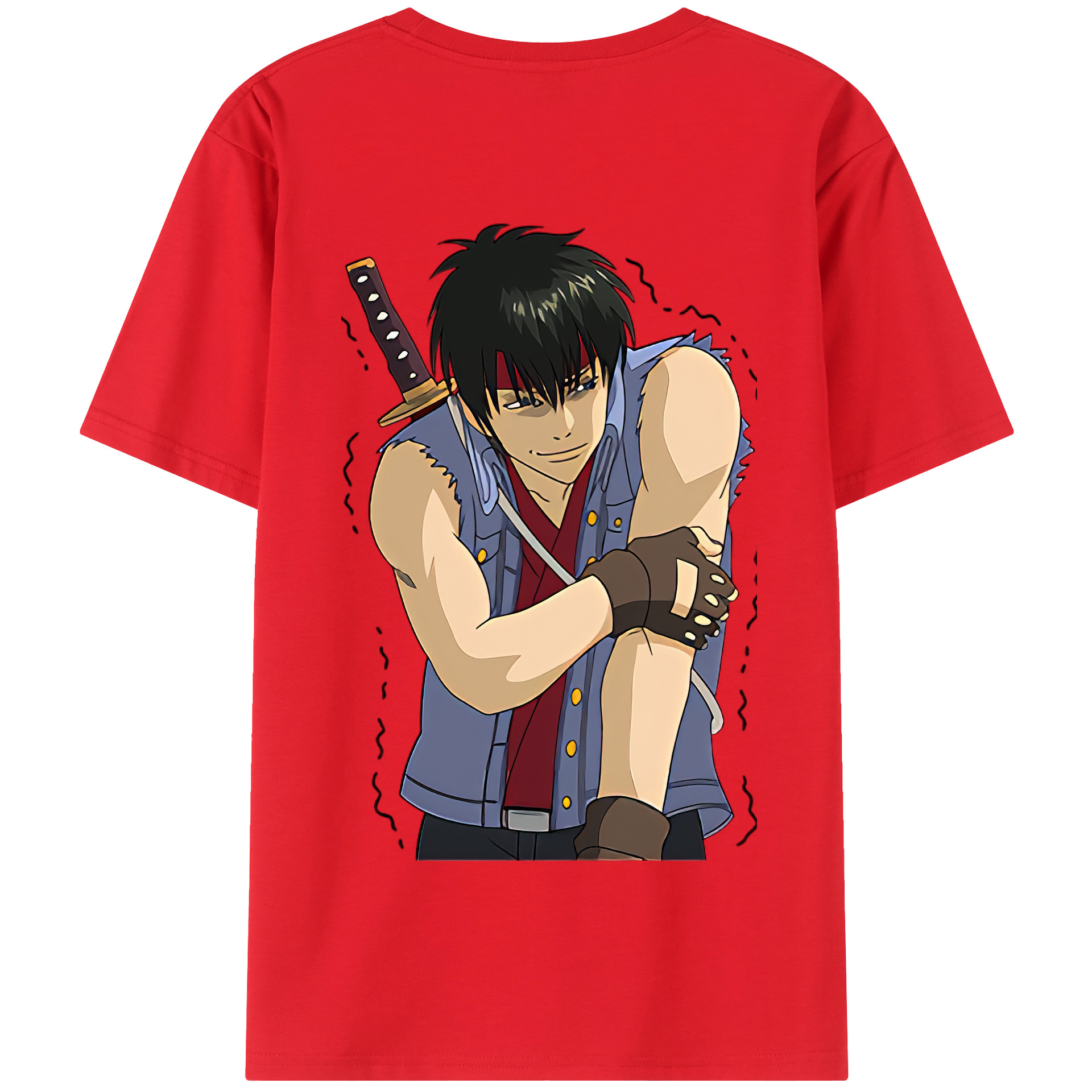 （画像用） ぎんたま 坂田銀時（さかたぎんとき） 神楽 志村新八（しむら しんぱち） GINTAMA Sakata Gintoki Kagura Shimura Shinpachi 綿100％半袖Tシャツ（背面プリント）
