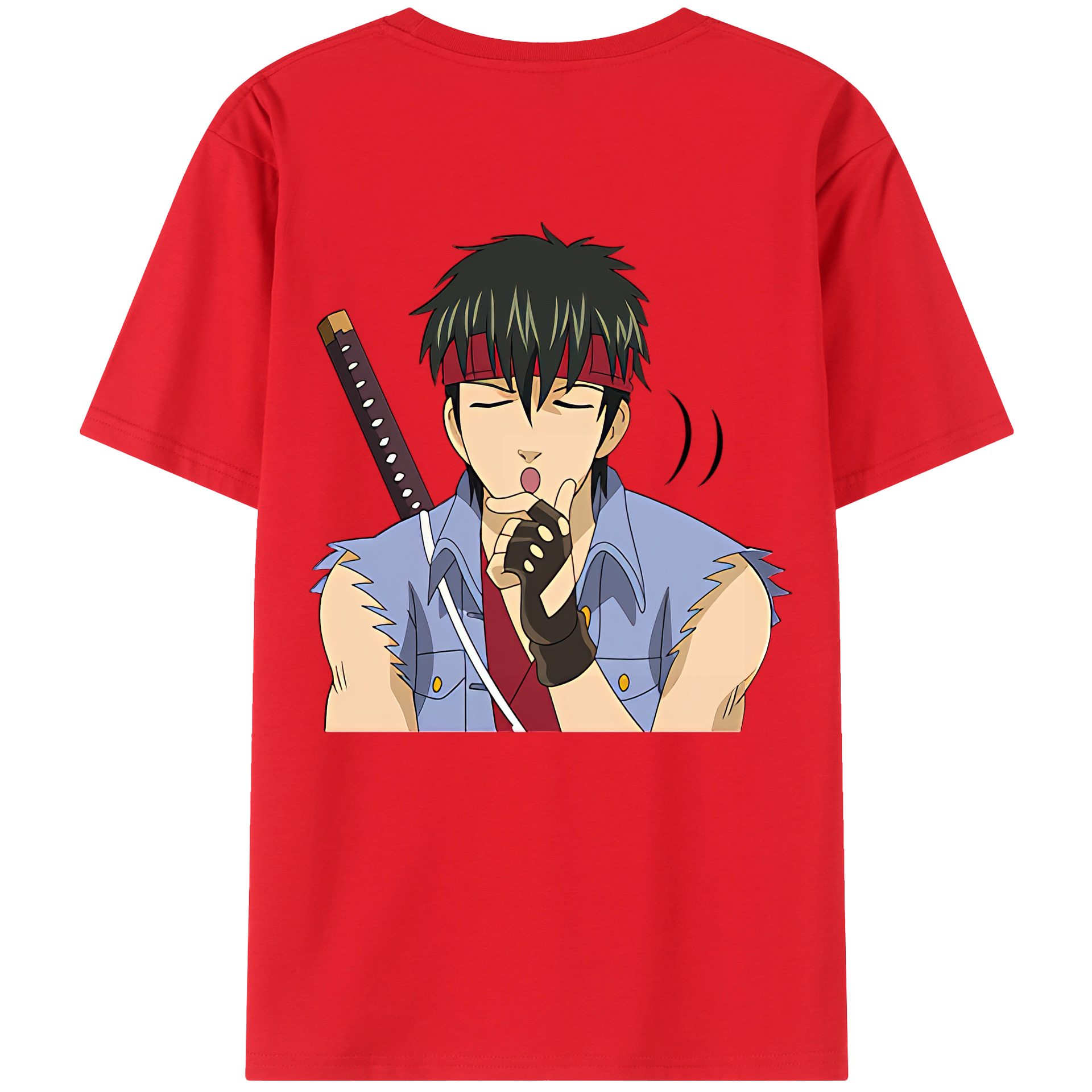（画像用） ぎんたま 坂田銀時（さかたぎんとき） 神楽 志村新八（しむら しんぱち） GINTAMA Sakata Gintoki Kagura Shimura Shinpachi 綿100％半袖Tシャツ（背面プリント）