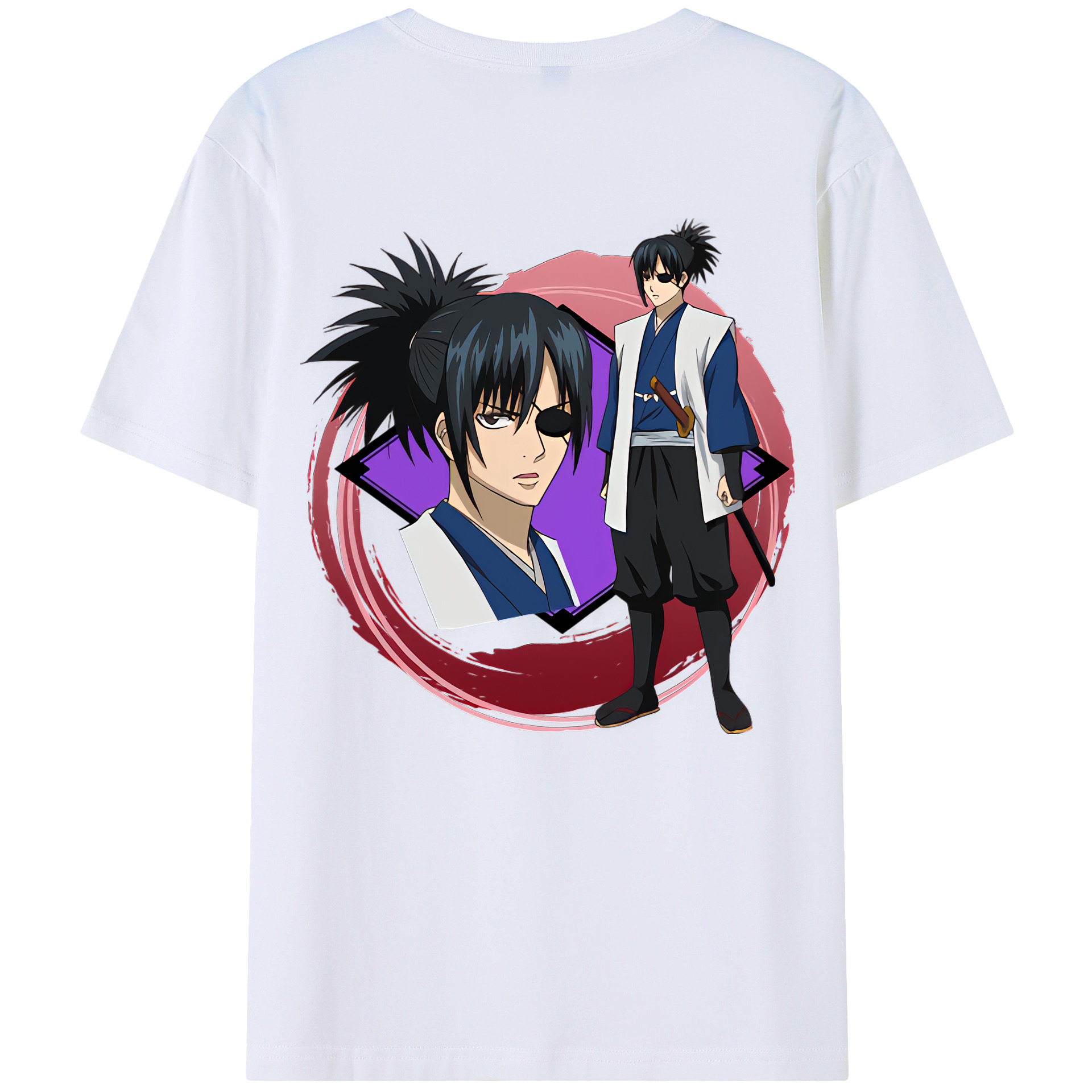 （画像用） ぎんたま 坂田銀時（さかたぎんとき） 神楽 志村新八（しむら しんぱち） GINTAMA Sakata Gintoki Kagura Shimura Shinpachi 綿100％半袖Tシャツ（背面プリント）