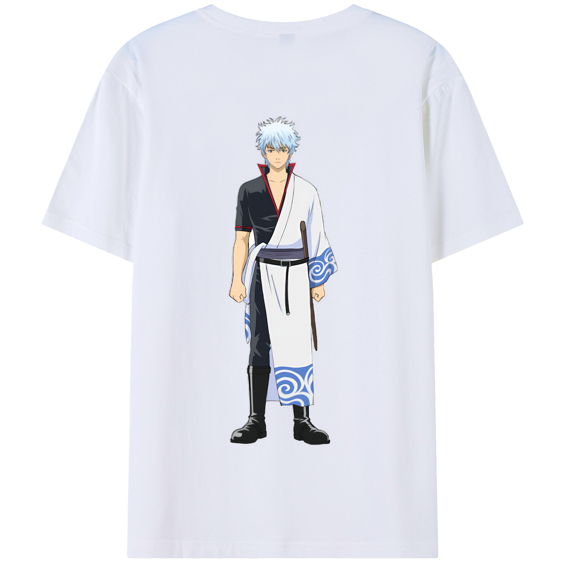 （画像用） ぎんたま 坂田銀時（さかたぎんとき） 神楽 志村新八（しむら しんぱち） GINTAMA Sakata Gintoki Kagura Shimura Shinpachi 綿100％半袖Tシャツ（背面プリント）