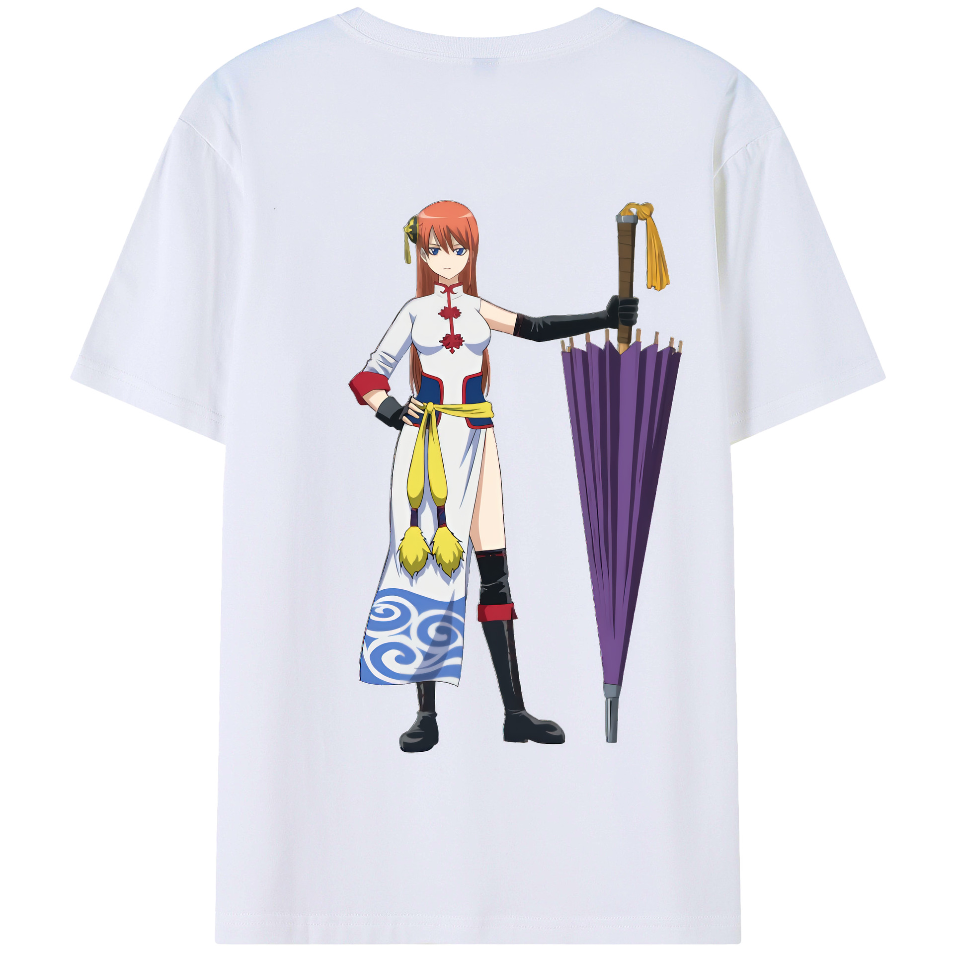 （画像用） ぎんたま 坂田銀時（さかたぎんとき） 神楽 志村新八（しむら しんぱち） GINTAMA Sakata Gintoki Kagura Shimura Shinpachi 綿100％半袖Tシャツ（背面プリント）