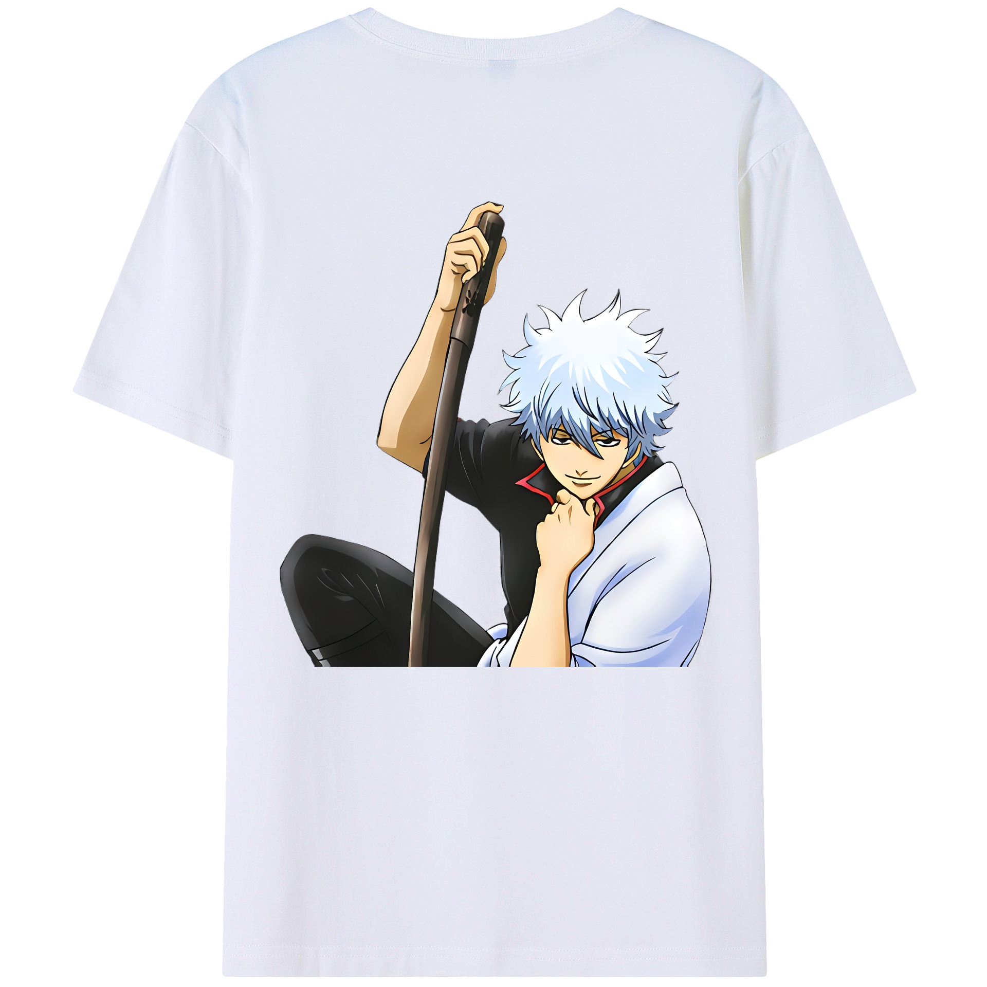 （画像用） ぎんたま 坂田銀時（さかたぎんとき） 神楽 志村新八（しむら しんぱち） GINTAMA Sakata Gintoki Kagura Shimura Shinpachi 綿100％半袖Tシャツ（背面プリント）
