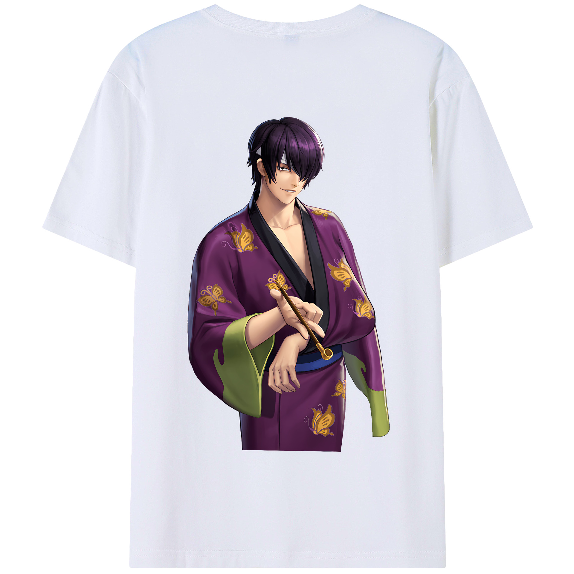 （画像用） ぎんたま 坂田銀時（さかたぎんとき） 神楽 志村新八（しむら しんぱち） GINTAMA Sakata Gintoki Kagura Shimura Shinpachi 綿100％半袖Tシャツ（背面プリント）