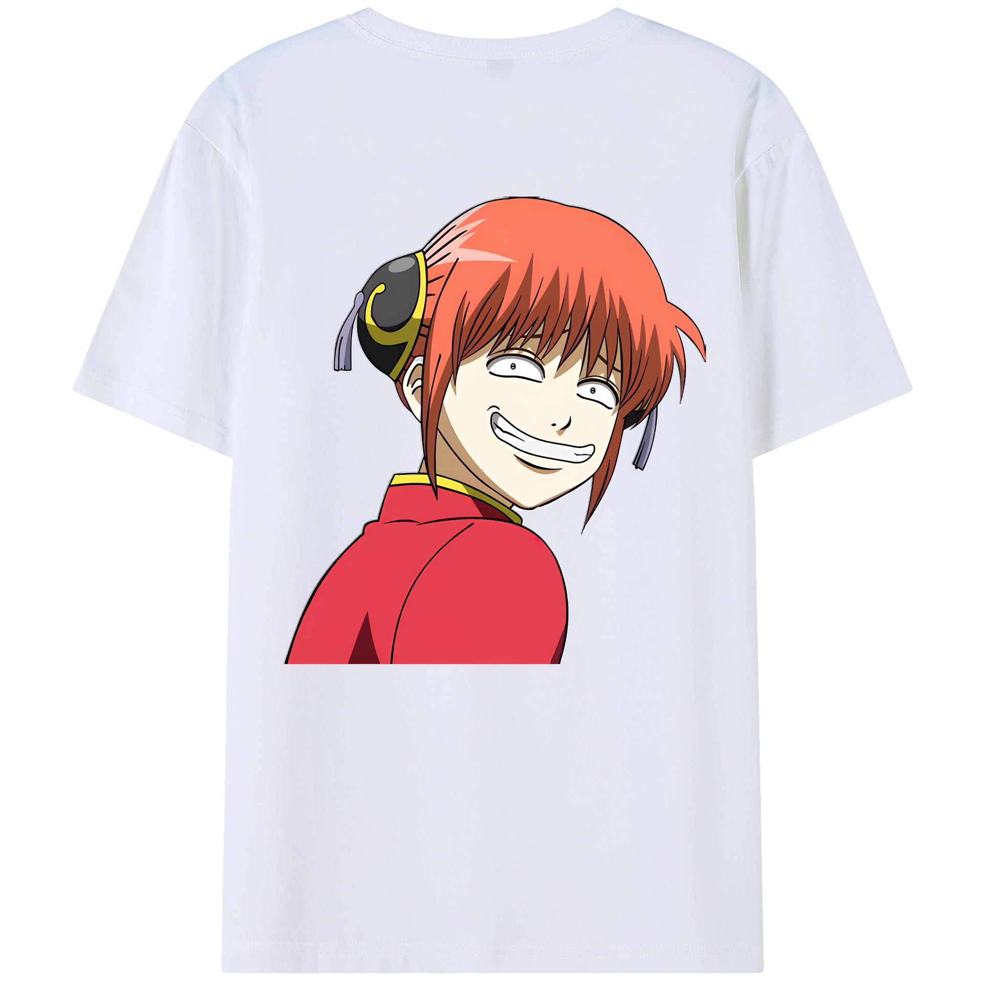 （画像用） ぎんたま 坂田銀時（さかたぎんとき） 神楽 志村新八（しむら しんぱち） GINTAMA Sakata Gintoki Kagura Shimura Shinpachi 綿100％半袖Tシャツ（背面プリント）