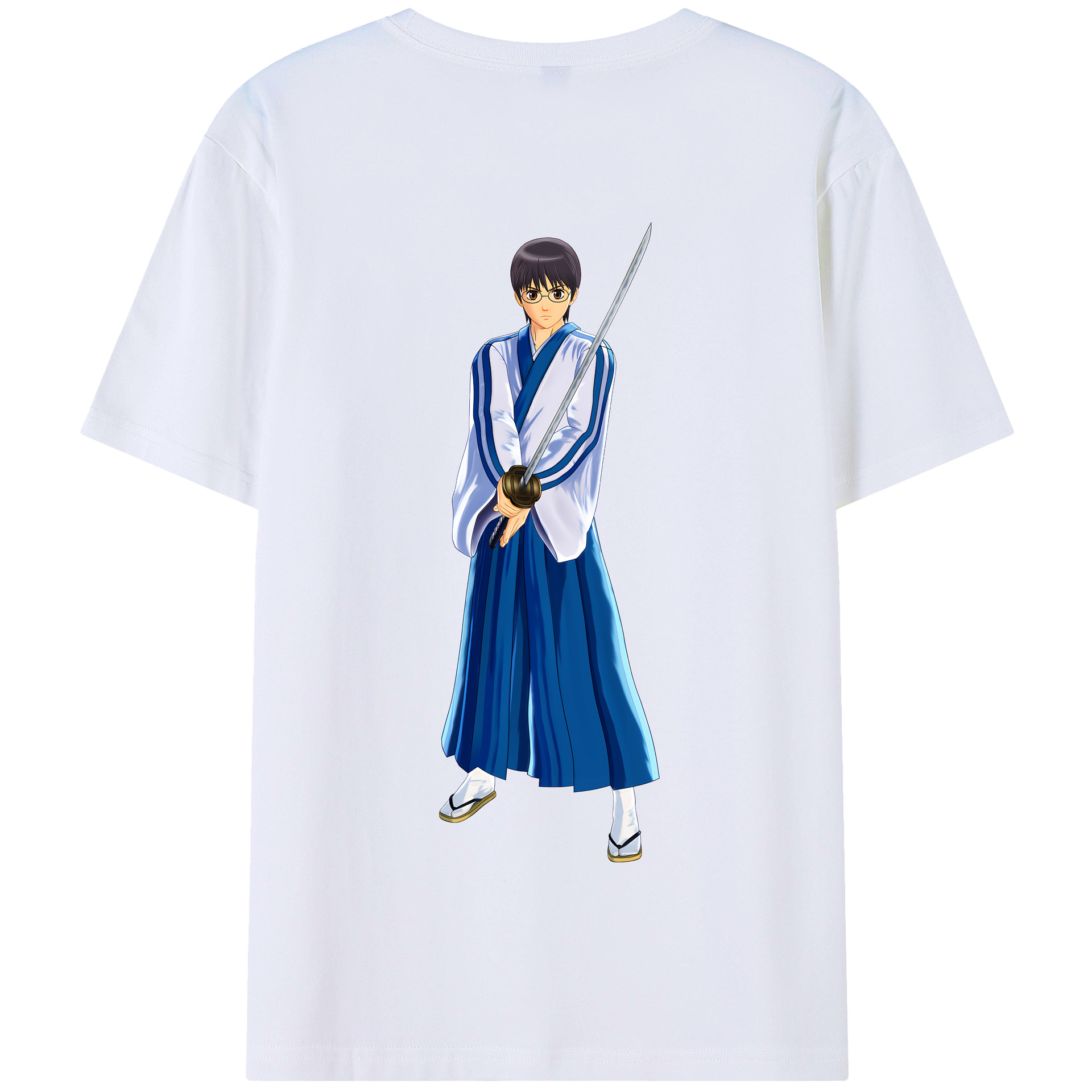 （画像用） ぎんたま 坂田銀時（さかたぎんとき） 神楽 志村新八（しむら しんぱち） GINTAMA Sakata Gintoki Kagura Shimura Shinpachi 綿100％半袖Tシャツ（背面プリント）
