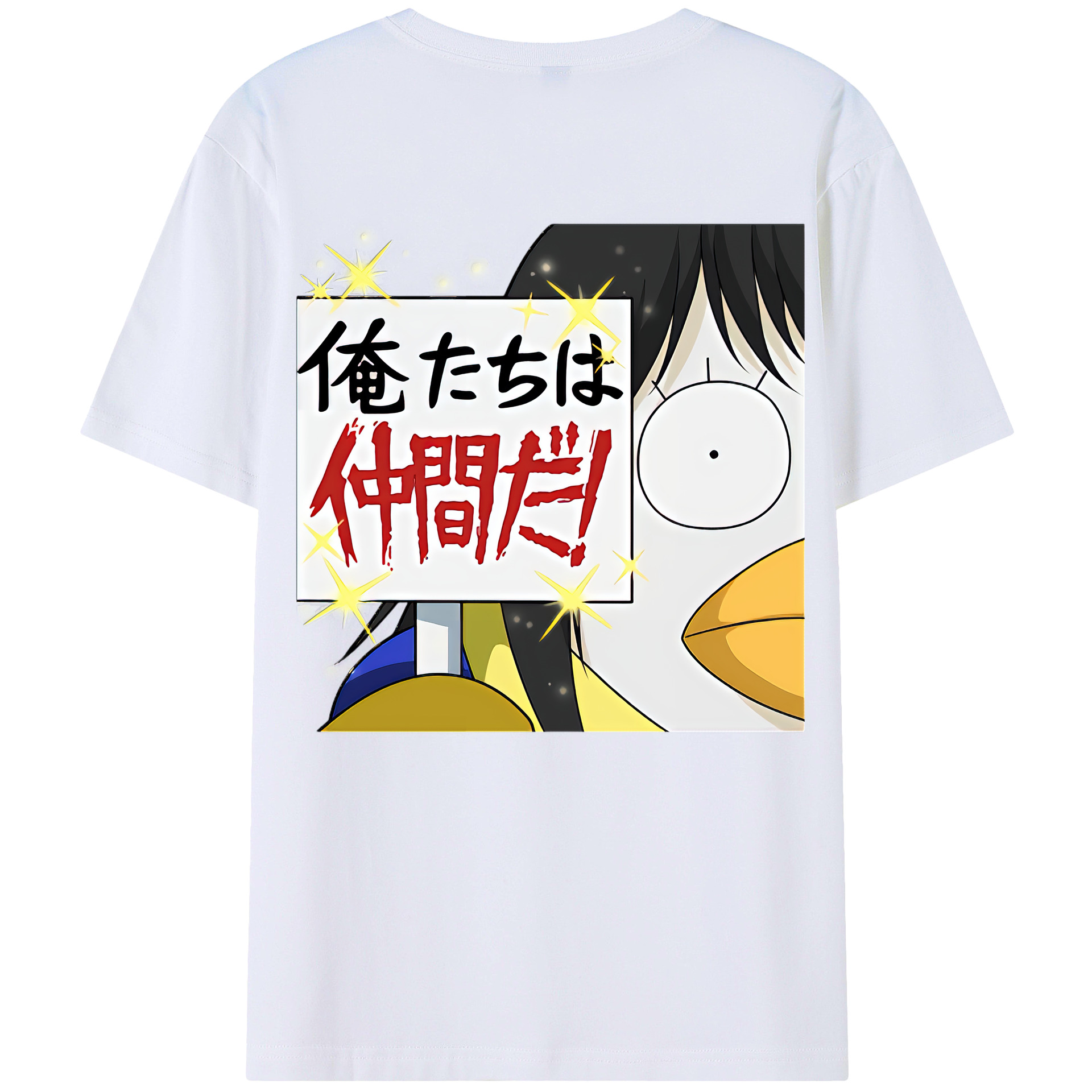 （画像用） ぎんたま 坂田銀時（さかたぎんとき） 神楽 志村新八（しむら しんぱち） GINTAMA Sakata Gintoki Kagura Shimura Shinpachi 綿100％半袖Tシャツ（背面プリント）