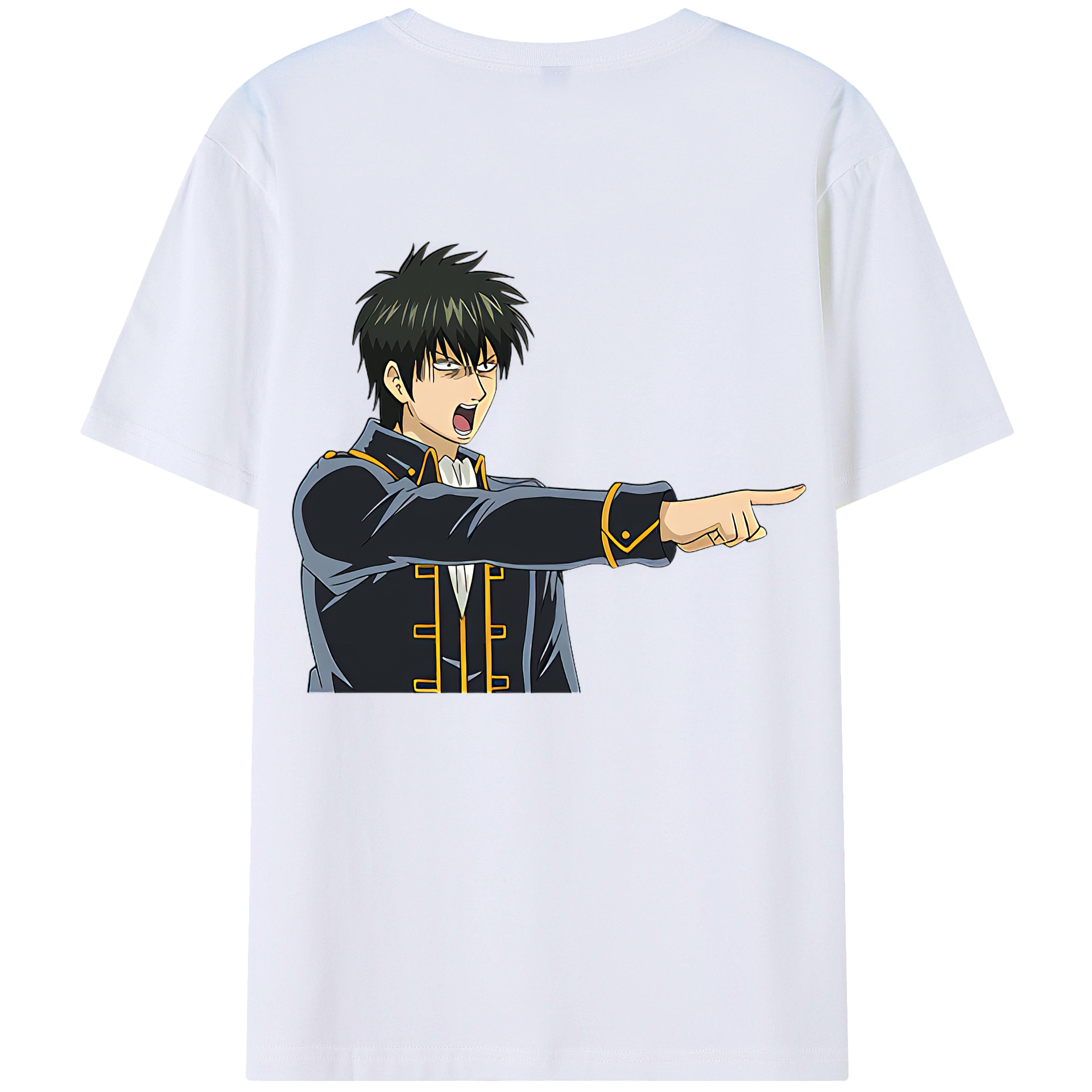 （画像用） ぎんたま 坂田銀時（さかたぎんとき） 神楽 志村新八（しむら しんぱち） GINTAMA Sakata Gintoki Kagura Shimura Shinpachi 綿100％半袖Tシャツ（背面プリント）