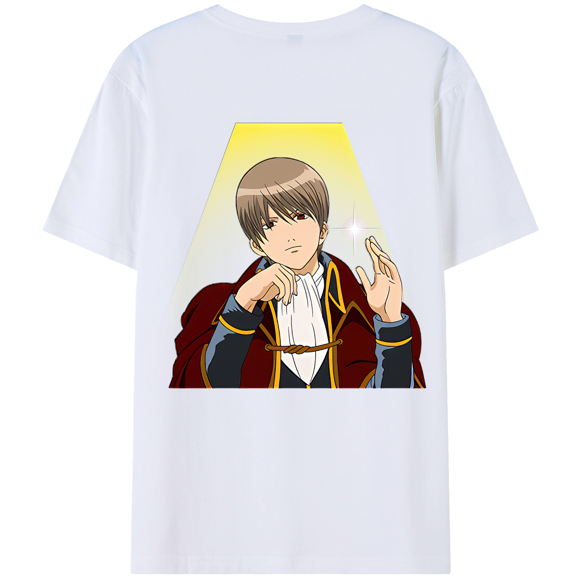 （画像用） ぎんたま 坂田銀時（さかたぎんとき） 神楽 志村新八（しむら しんぱち） GINTAMA Sakata Gintoki Kagura Shimura Shinpachi 綿100％半袖Tシャツ（背面プリント）