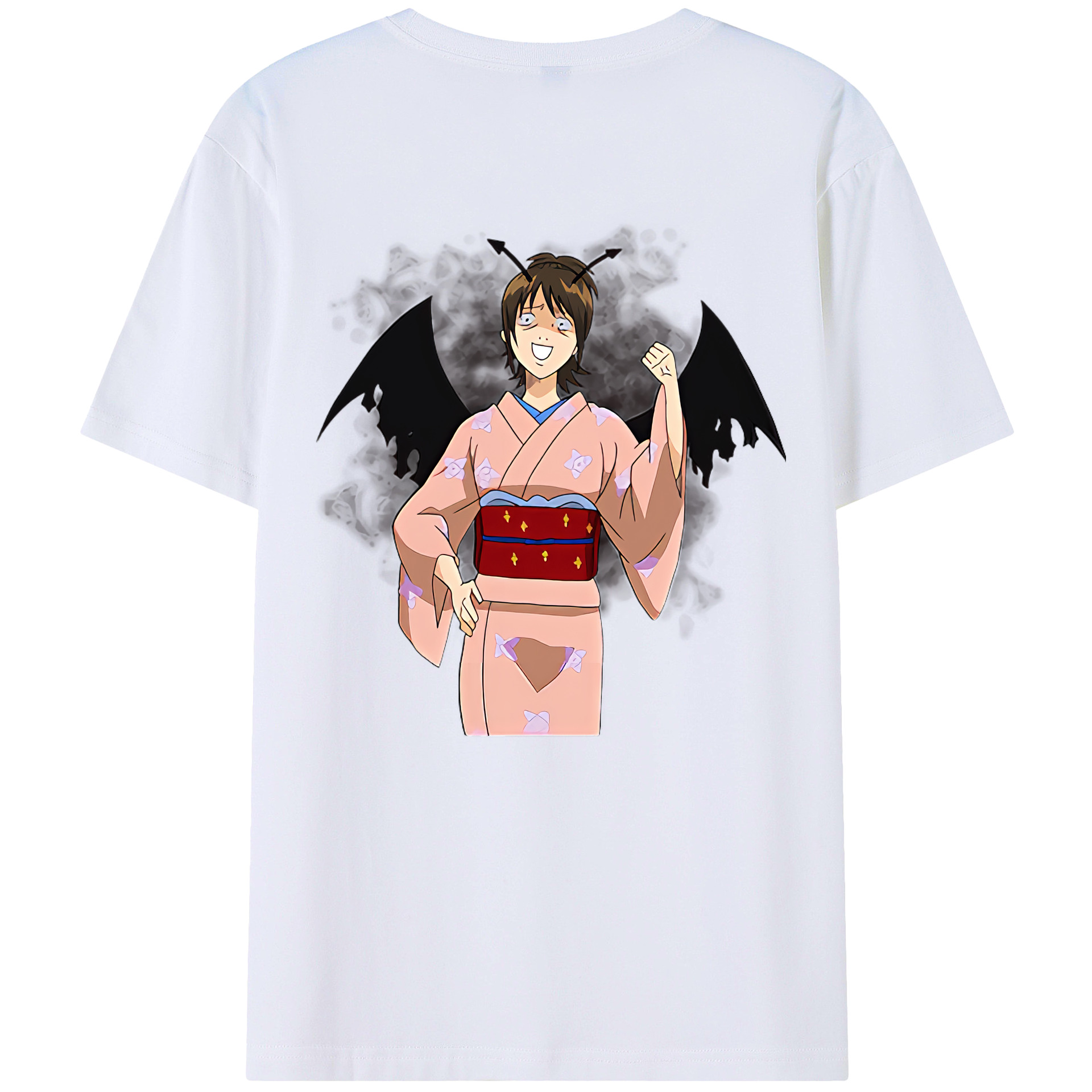 （画像用） ぎんたま 坂田銀時（さかたぎんとき） 神楽 志村新八（しむら しんぱち） GINTAMA Sakata Gintoki Kagura Shimura Shinpachi 綿100％半袖Tシャツ（背面プリント）