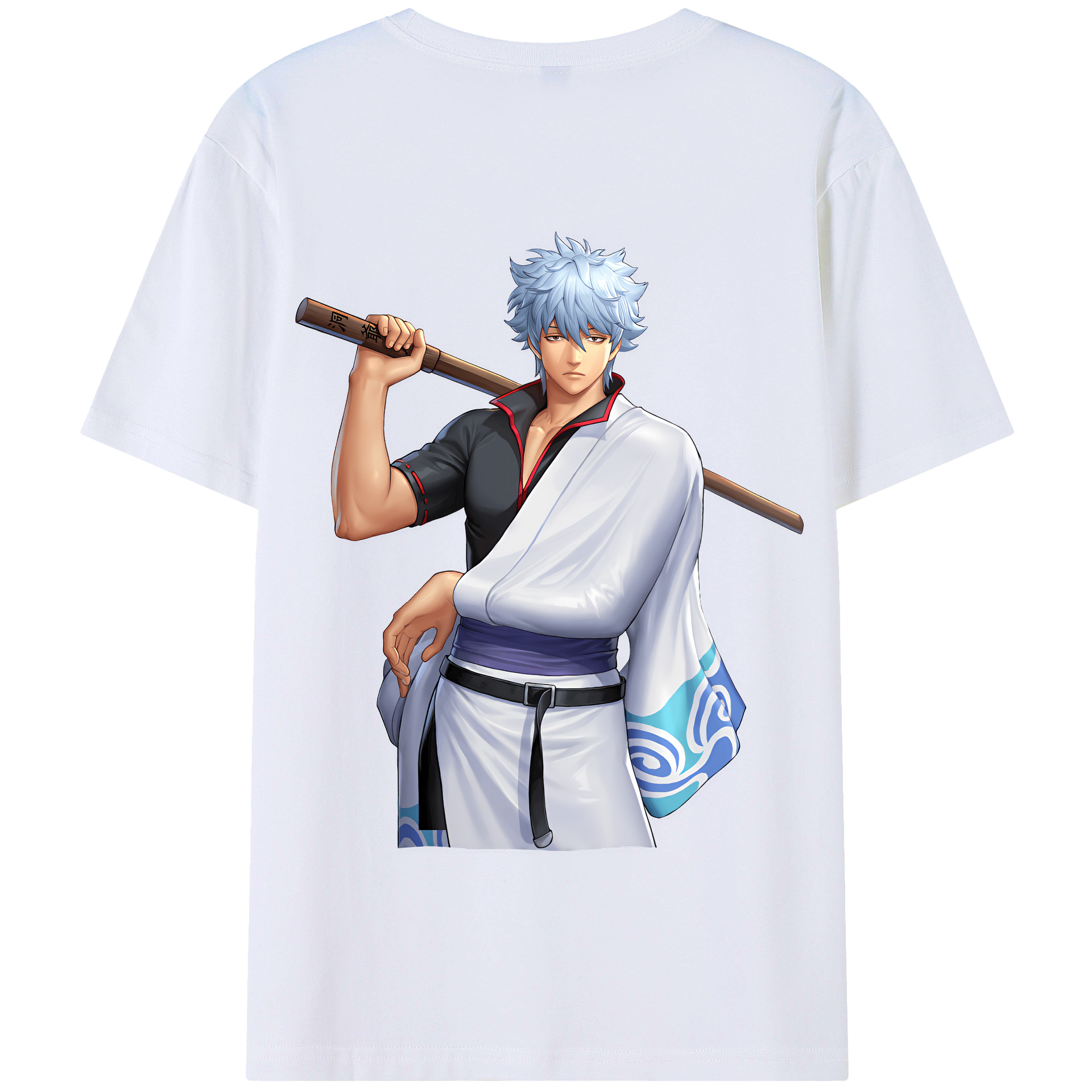 （画像用） ぎんたま 坂田銀時（さかたぎんとき） 神楽 志村新八（しむら しんぱち） GINTAMA Sakata Gintoki Kagura Shimura Shinpachi 綿100％半袖Tシャツ（背面プリント）