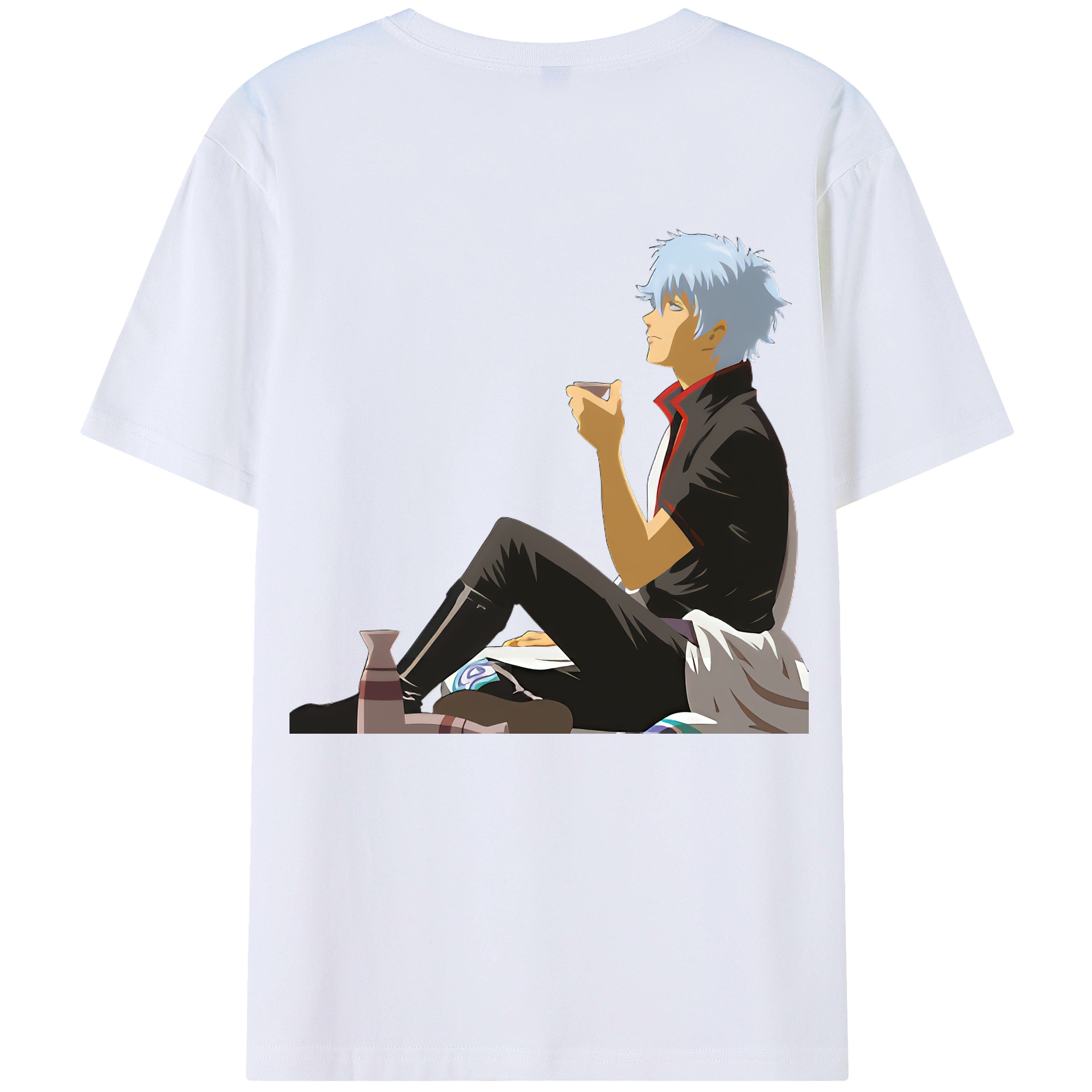 （画像用） ぎんたま 坂田銀時（さかたぎんとき） 神楽 志村新八（しむら しんぱち） GINTAMA Sakata Gintoki Kagura Shimura Shinpachi 綿100％半袖Tシャツ（背面プリント）