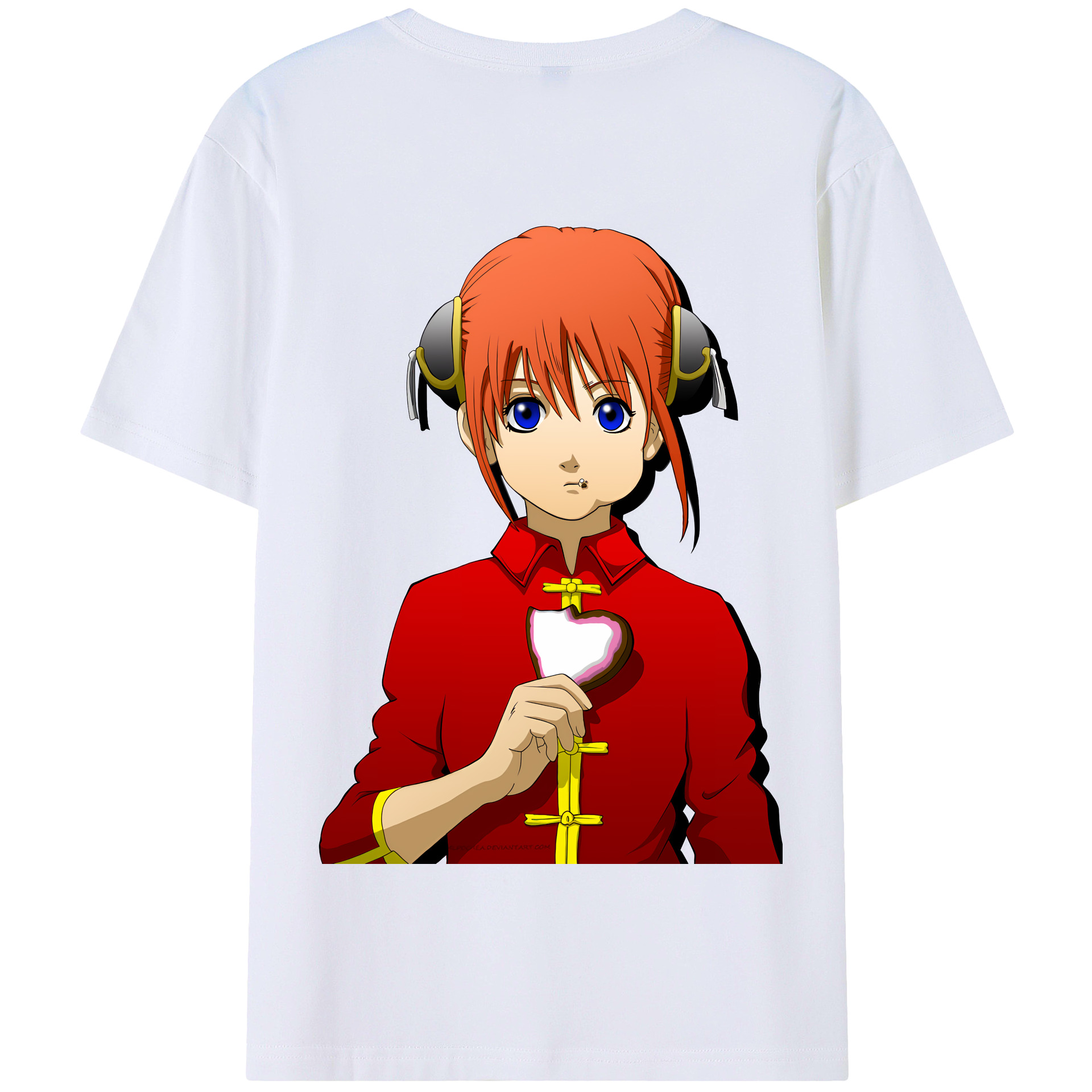 （画像用） ぎんたま 坂田銀時（さかたぎんとき） 神楽 志村新八（しむら しんぱち） GINTAMA Sakata Gintoki Kagura Shimura Shinpachi 綿100％半袖Tシャツ（背面プリント）