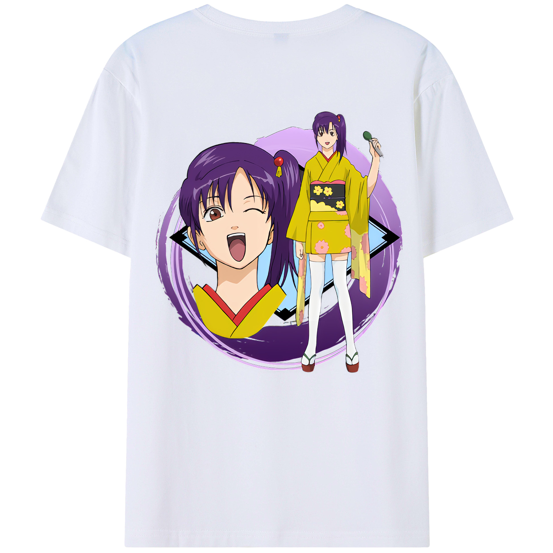 （画像用） ぎんたま 坂田銀時（さかたぎんとき） 神楽 志村新八（しむら しんぱち） GINTAMA Sakata Gintoki Kagura Shimura Shinpachi 綿100％半袖Tシャツ（背面プリント）