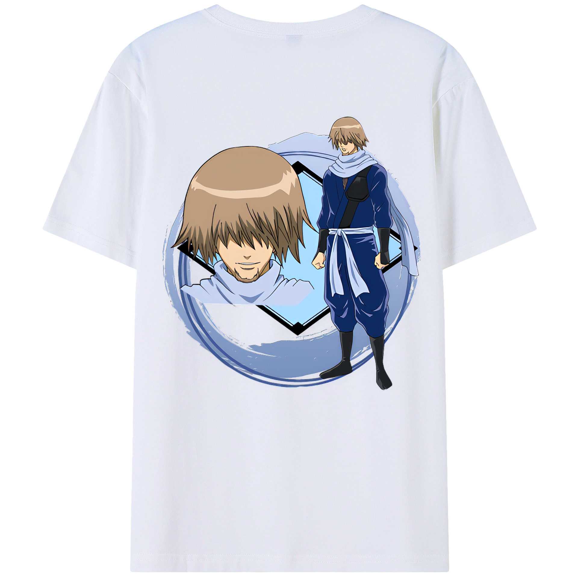 （画像用） ぎんたま 坂田銀時（さかたぎんとき） 神楽 志村新八（しむら しんぱち） GINTAMA Sakata Gintoki Kagura Shimura Shinpachi 綿100％半袖Tシャツ（背面プリント）
