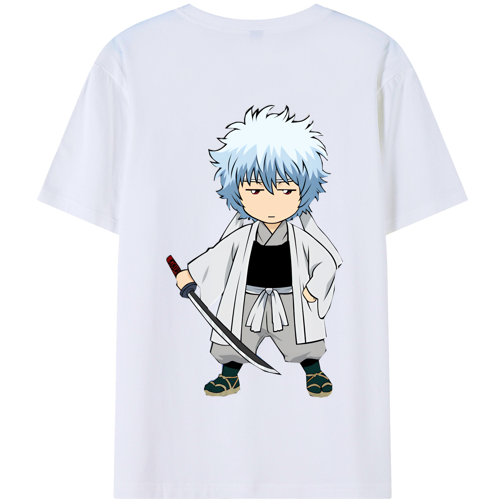 （画像用） ぎんたま 坂田銀時（さかたぎんとき） 神楽 志村新八（しむら しんぱち） GINTAMA Sakata Gintoki Kagura Shimura Shinpachi 綿100％半袖Tシャツ（背面プリント）