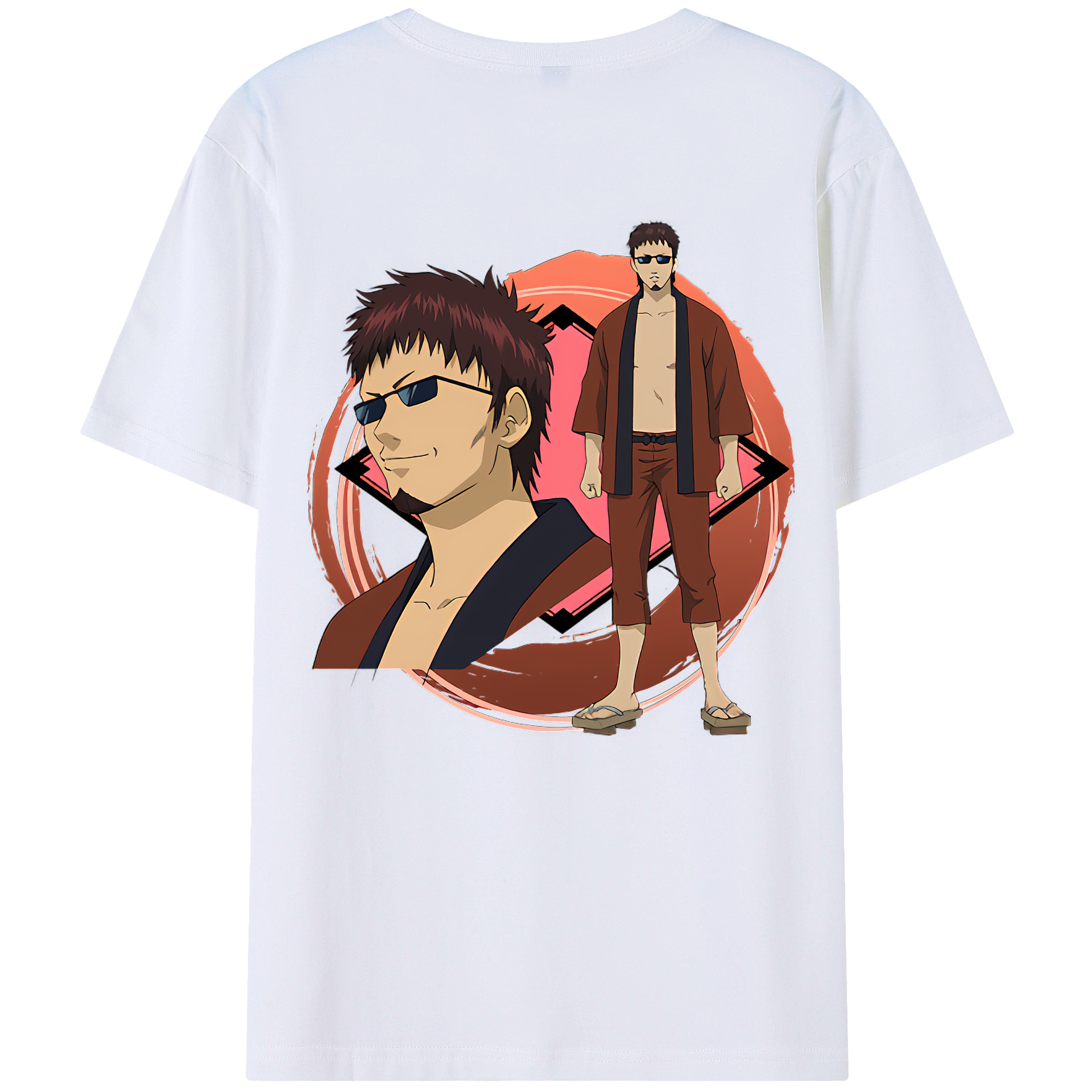 （画像用） ぎんたま 坂田銀時（さかたぎんとき） 神楽 志村新八（しむら しんぱち） GINTAMA Sakata Gintoki Kagura Shimura Shinpachi 綿100％半袖Tシャツ（背面プリント）