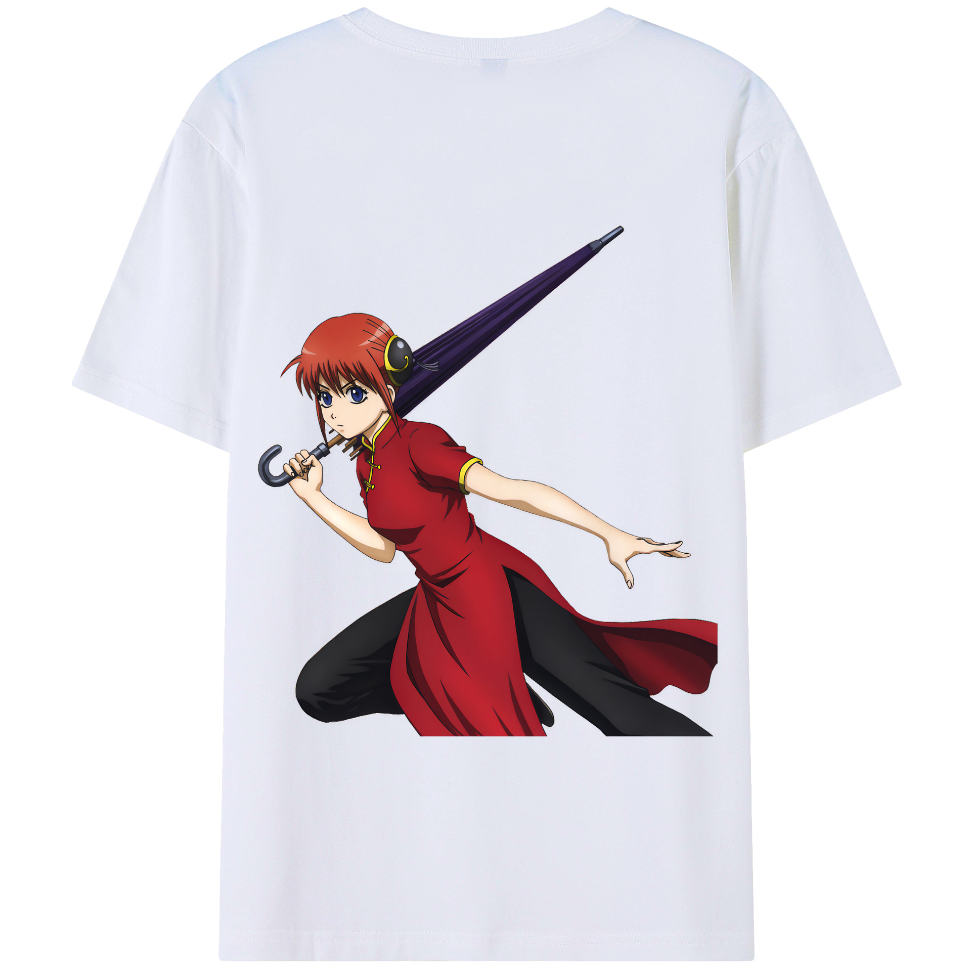 （画像用） ぎんたま 坂田銀時（さかたぎんとき） 神楽 志村新八（しむら しんぱち） GINTAMA Sakata Gintoki Kagura Shimura Shinpachi 綿100％半袖Tシャツ（背面プリント）