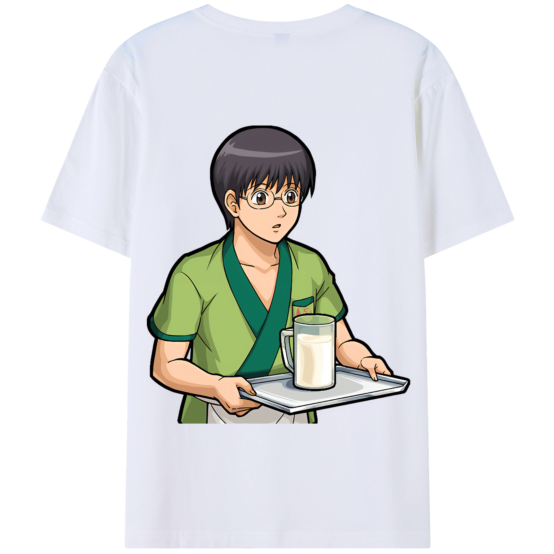 （画像用） ぎんたま 坂田銀時（さかたぎんとき） 神楽 志村新八（しむら しんぱち） GINTAMA Sakata Gintoki Kagura Shimura Shinpachi 綿100％半袖Tシャツ（背面プリント）