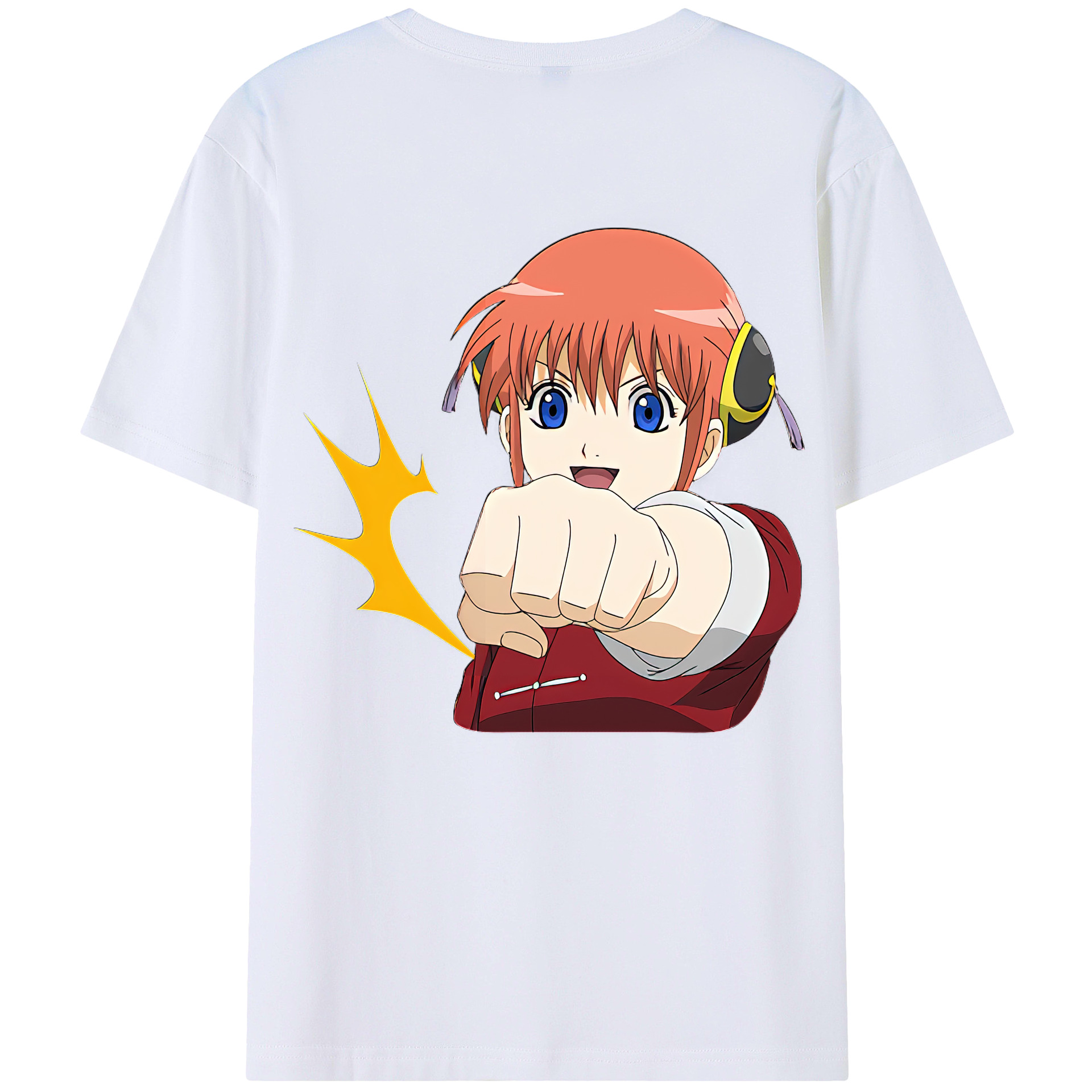 （画像用） ぎんたま 坂田銀時（さかたぎんとき） 神楽 志村新八（しむら しんぱち） GINTAMA Sakata Gintoki Kagura Shimura Shinpachi 綿100％半袖Tシャツ（背面プリント）