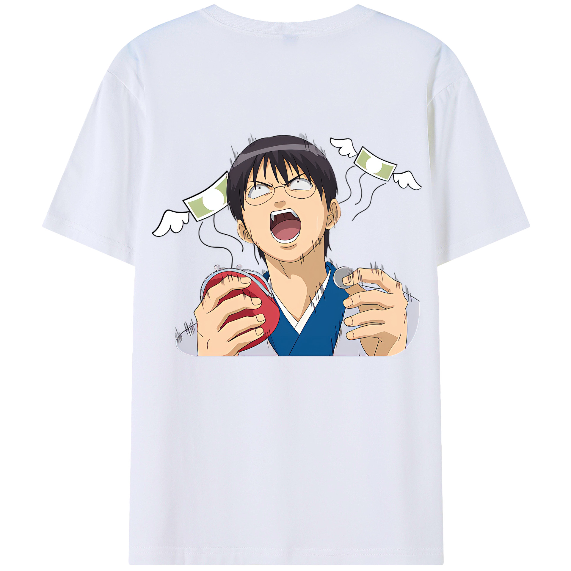 （画像用） ぎんたま 坂田銀時（さかたぎんとき） 神楽 志村新八（しむら しんぱち） GINTAMA Sakata Gintoki Kagura Shimura Shinpachi 綿100％半袖Tシャツ（背面プリント）