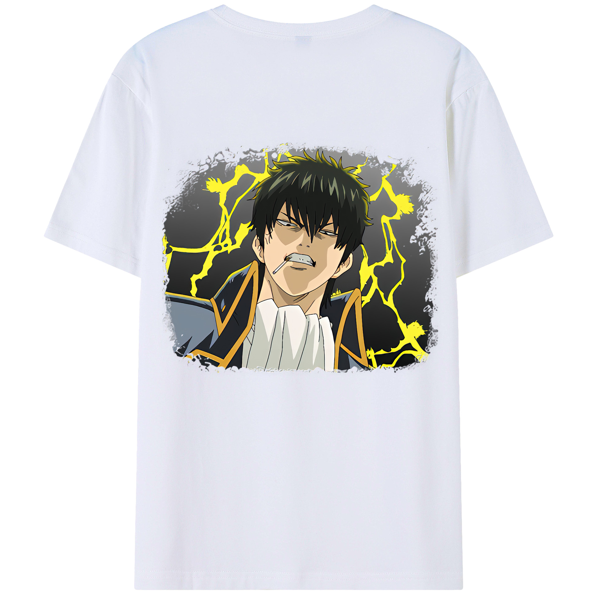 （画像用） ぎんたま 坂田銀時（さかたぎんとき） 神楽 志村新八（しむら しんぱち） GINTAMA Sakata Gintoki Kagura Shimura Shinpachi 綿100％半袖Tシャツ（背面プリント）