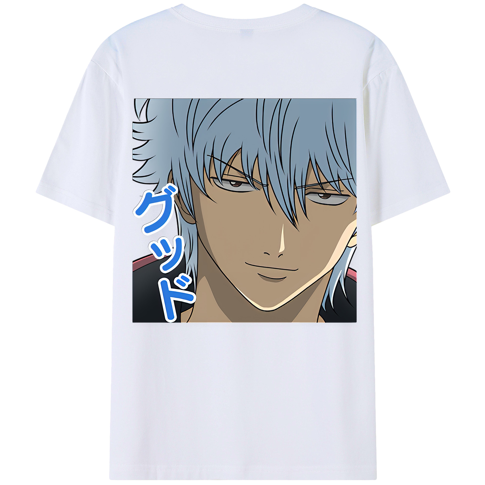 （画像用） ぎんたま 坂田銀時（さかたぎんとき） 神楽 志村新八（しむら しんぱち） GINTAMA Sakata Gintoki Kagura Shimura Shinpachi 綿100％半袖Tシャツ（背面プリント）