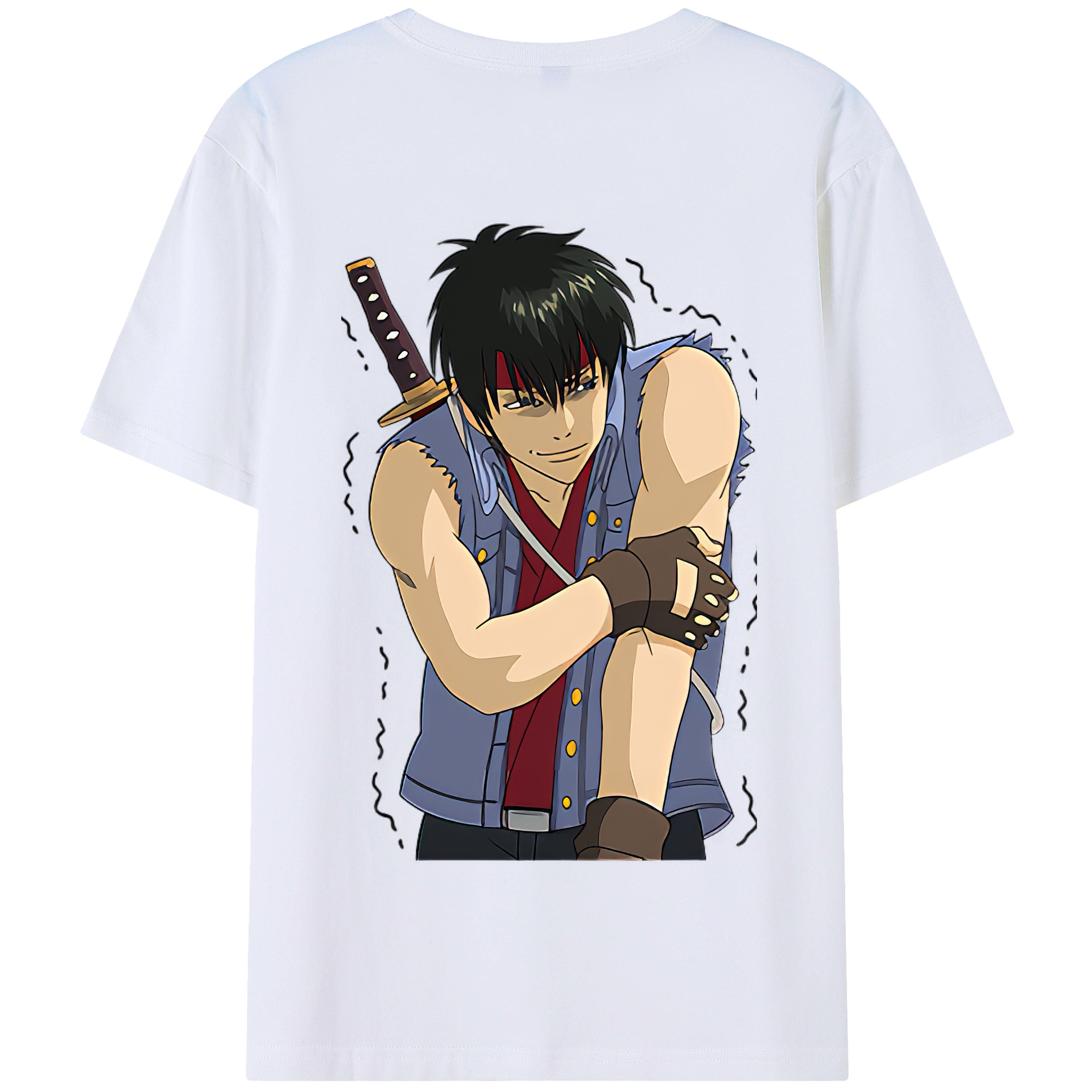 （画像用） ぎんたま 坂田銀時（さかたぎんとき） 神楽 志村新八（しむら しんぱち） GINTAMA Sakata Gintoki Kagura Shimura Shinpachi 綿100％半袖Tシャツ（背面プリント）