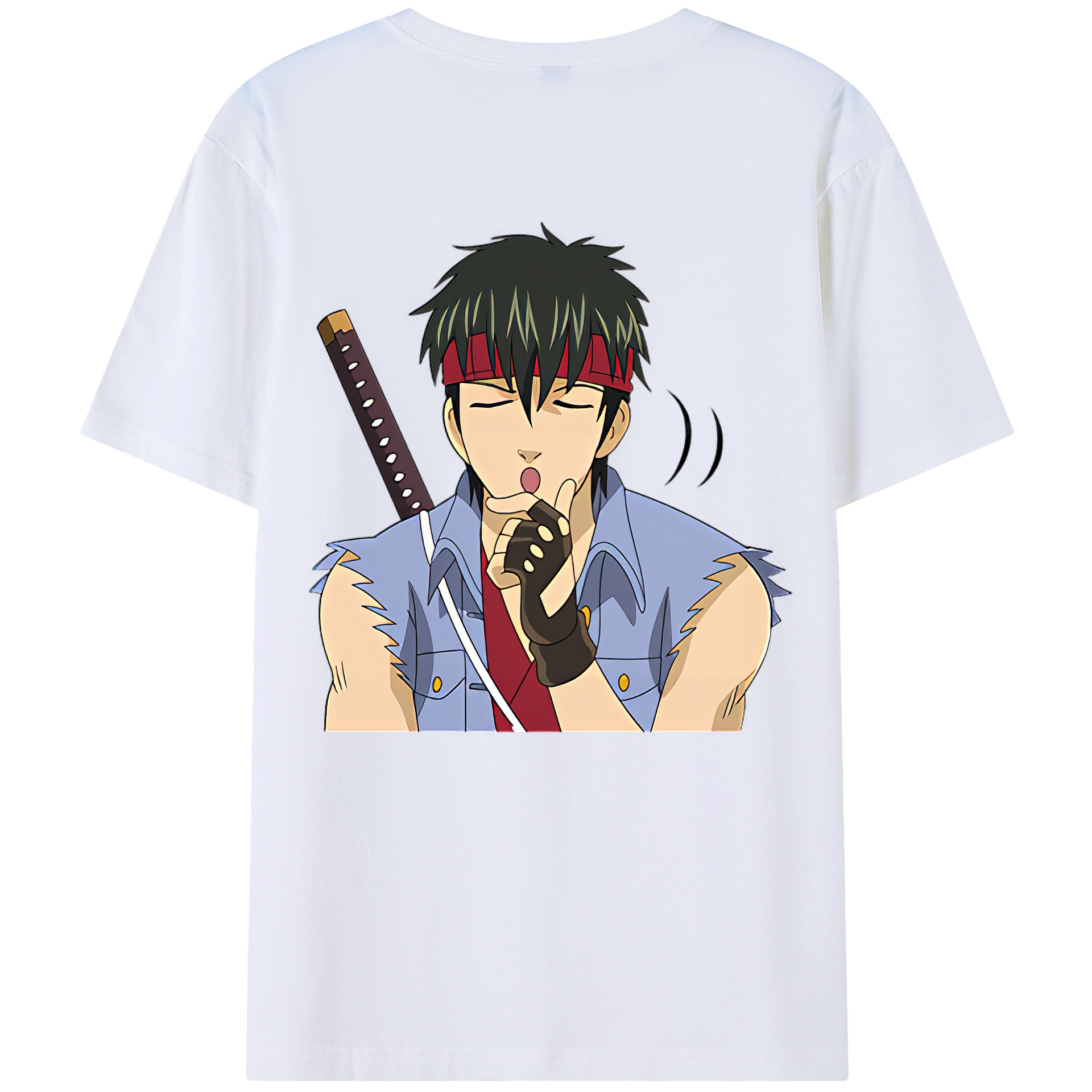 （画像用） ぎんたま 坂田銀時（さかたぎんとき） 神楽 志村新八（しむら しんぱち） GINTAMA Sakata Gintoki Kagura Shimura Shinpachi 綿100％半袖Tシャツ（背面プリント）