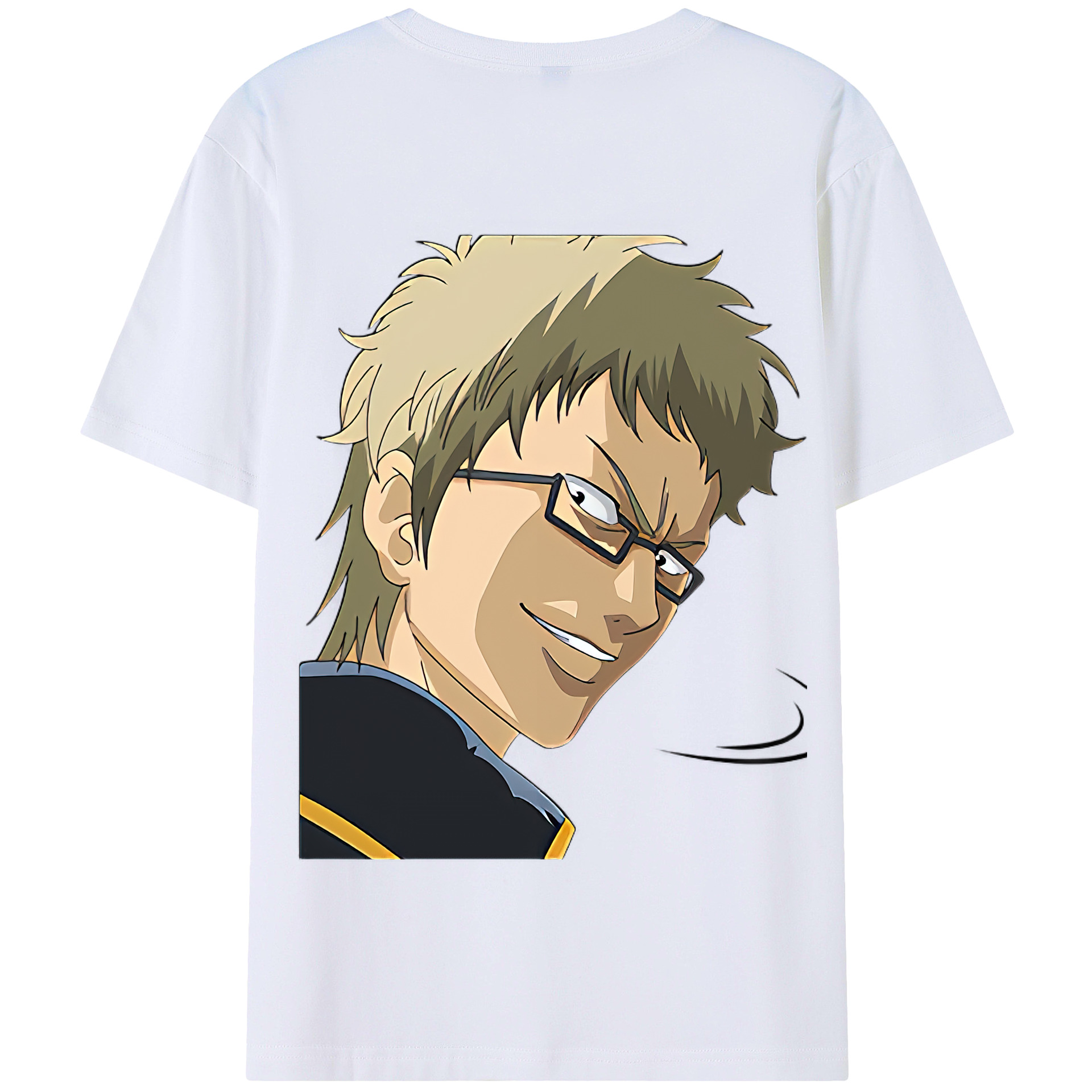 （画像用） ぎんたま 坂田銀時（さかたぎんとき） 神楽 志村新八（しむら しんぱち） GINTAMA Sakata Gintoki Kagura Shimura Shinpachi 綿100％半袖Tシャツ（背面プリント）