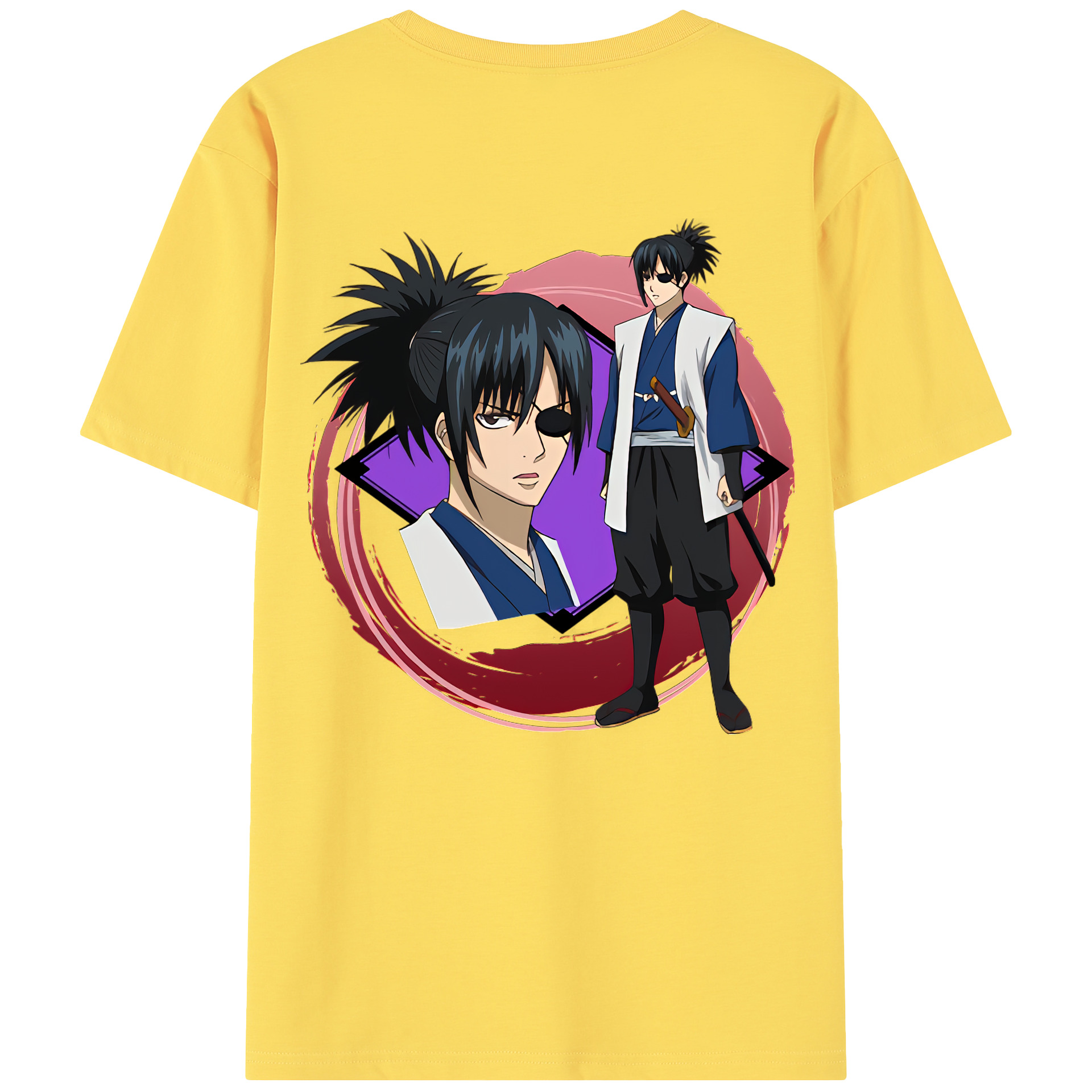 （画像用） ぎんたま 坂田銀時（さかたぎんとき） 神楽 志村新八（しむら しんぱち） GINTAMA Sakata Gintoki Kagura Shimura Shinpachi 綿100％半袖Tシャツ（背面プリント）