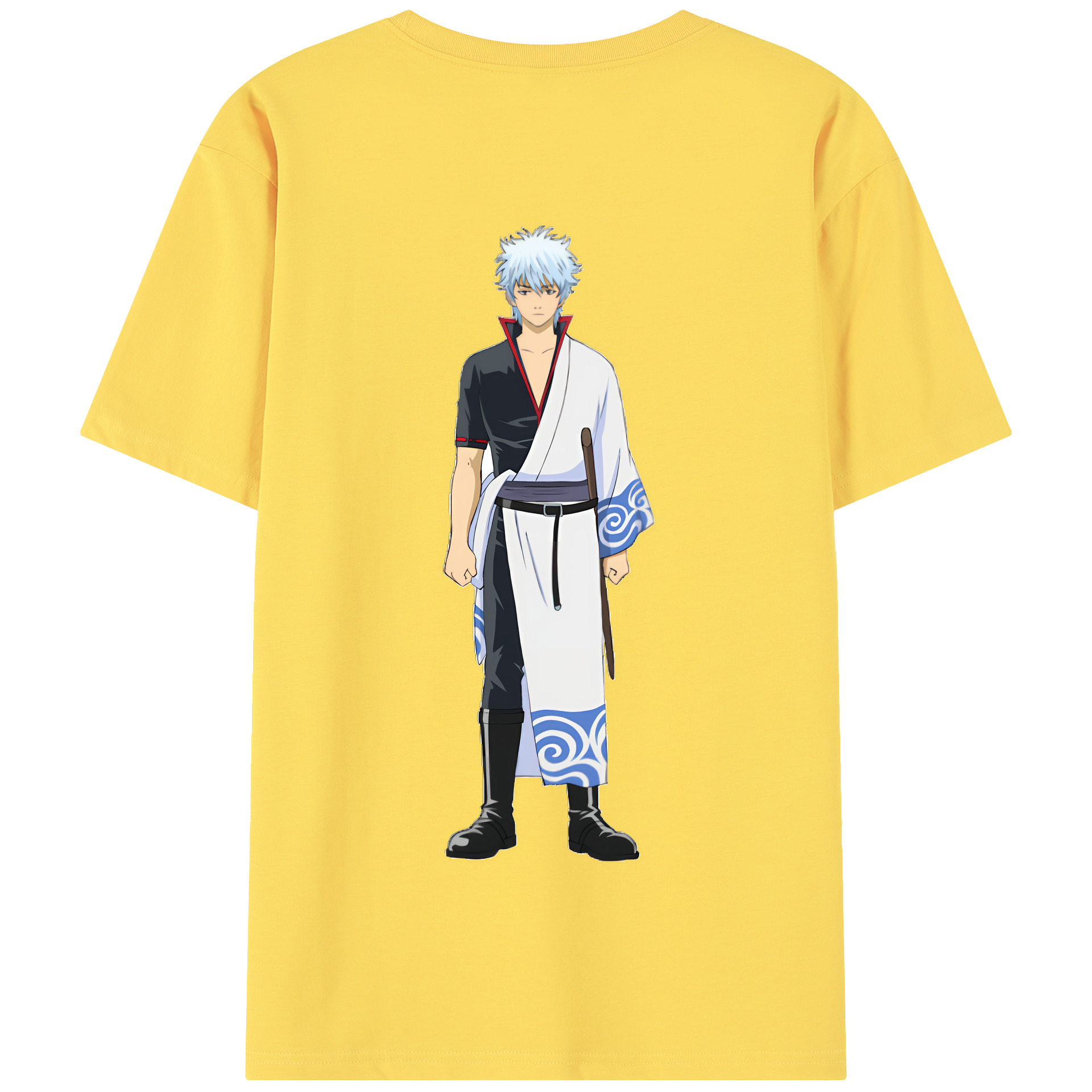 （画像用） ぎんたま 坂田銀時（さかたぎんとき） 神楽 志村新八（しむら しんぱち） GINTAMA Sakata Gintoki Kagura Shimura Shinpachi 綿100％半袖Tシャツ（背面プリント）