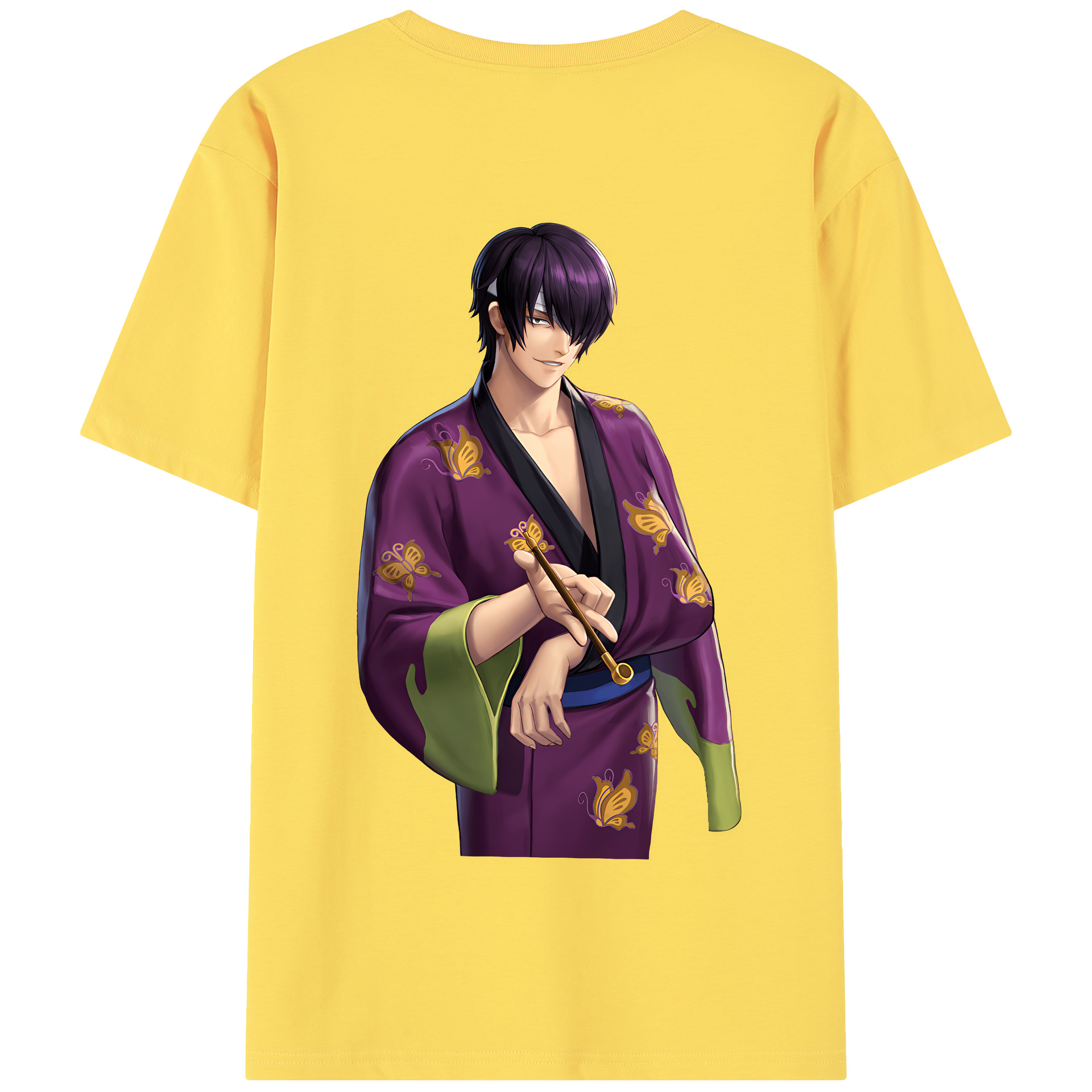 （画像用） ぎんたま 坂田銀時（さかたぎんとき） 神楽 志村新八（しむら しんぱち） GINTAMA Sakata Gintoki Kagura Shimura Shinpachi 綿100％半袖Tシャツ（背面プリント）