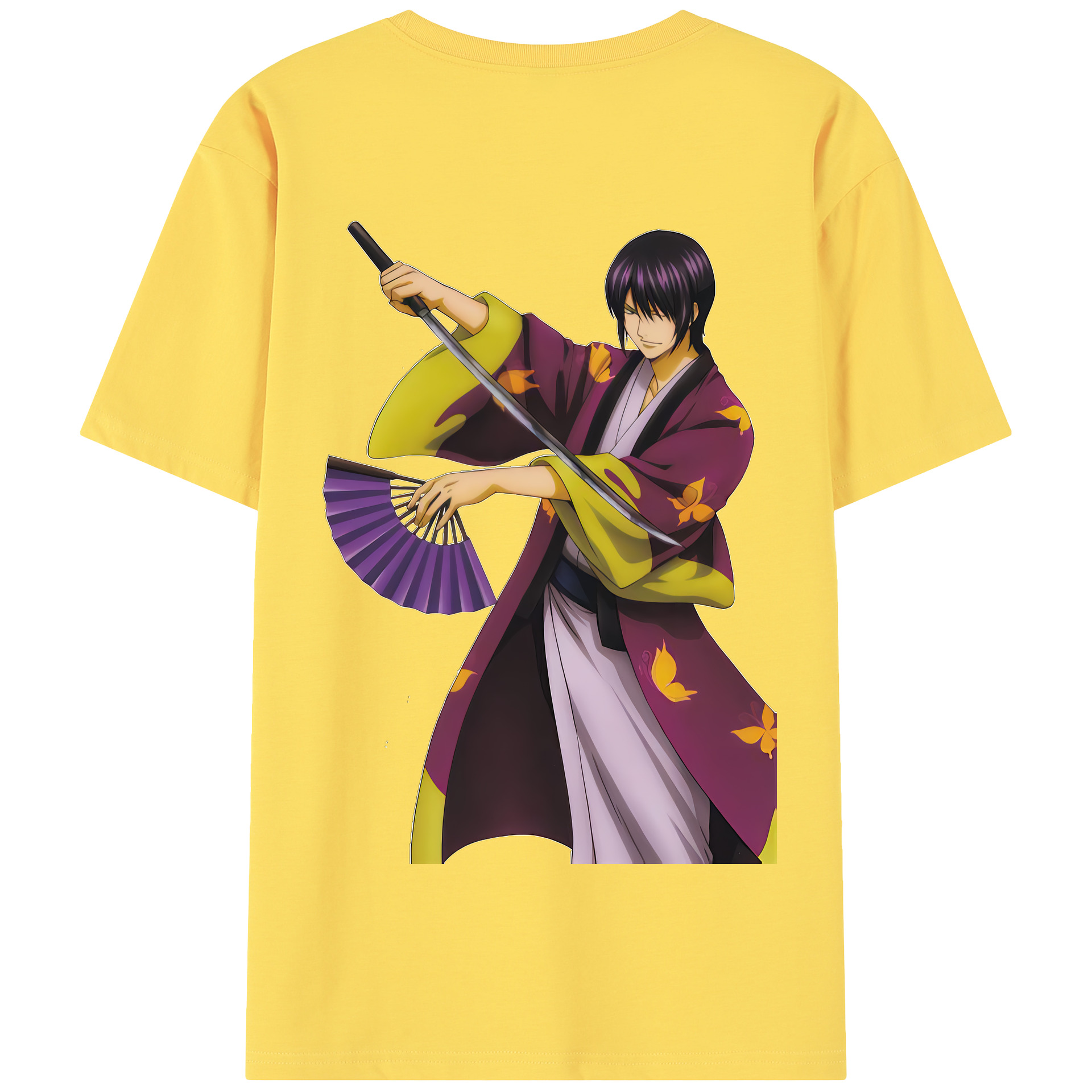 （画像用） ぎんたま 坂田銀時（さかたぎんとき） 神楽 志村新八（しむら しんぱち） GINTAMA Sakata Gintoki Kagura Shimura Shinpachi 綿100％半袖Tシャツ（背面プリント）