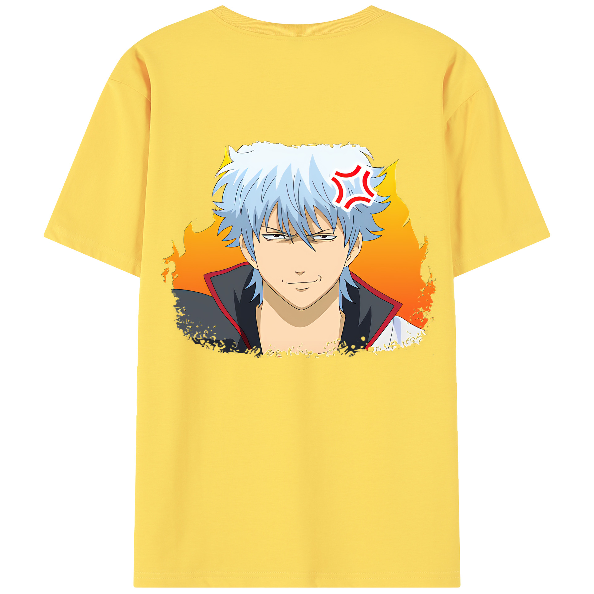（画像用） ぎんたま 坂田銀時（さかたぎんとき） 神楽 志村新八（しむら しんぱち） GINTAMA Sakata Gintoki Kagura Shimura Shinpachi 綿100％半袖Tシャツ（背面プリント）