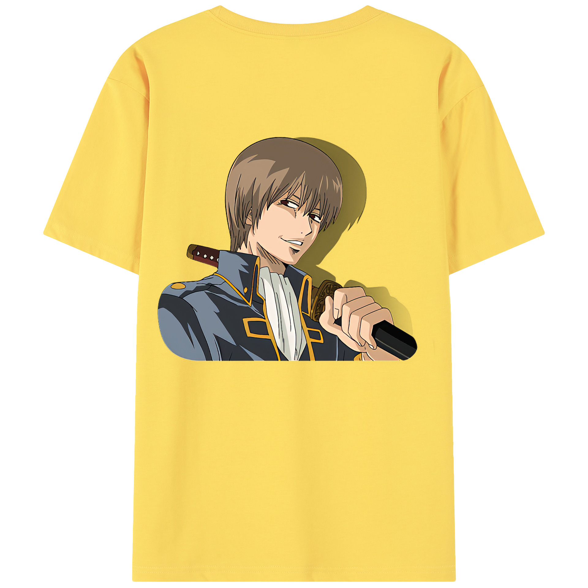 （画像用） ぎんたま 坂田銀時（さかたぎんとき） 神楽 志村新八（しむら しんぱち） GINTAMA Sakata Gintoki Kagura Shimura Shinpachi 綿100％半袖Tシャツ（背面プリント）