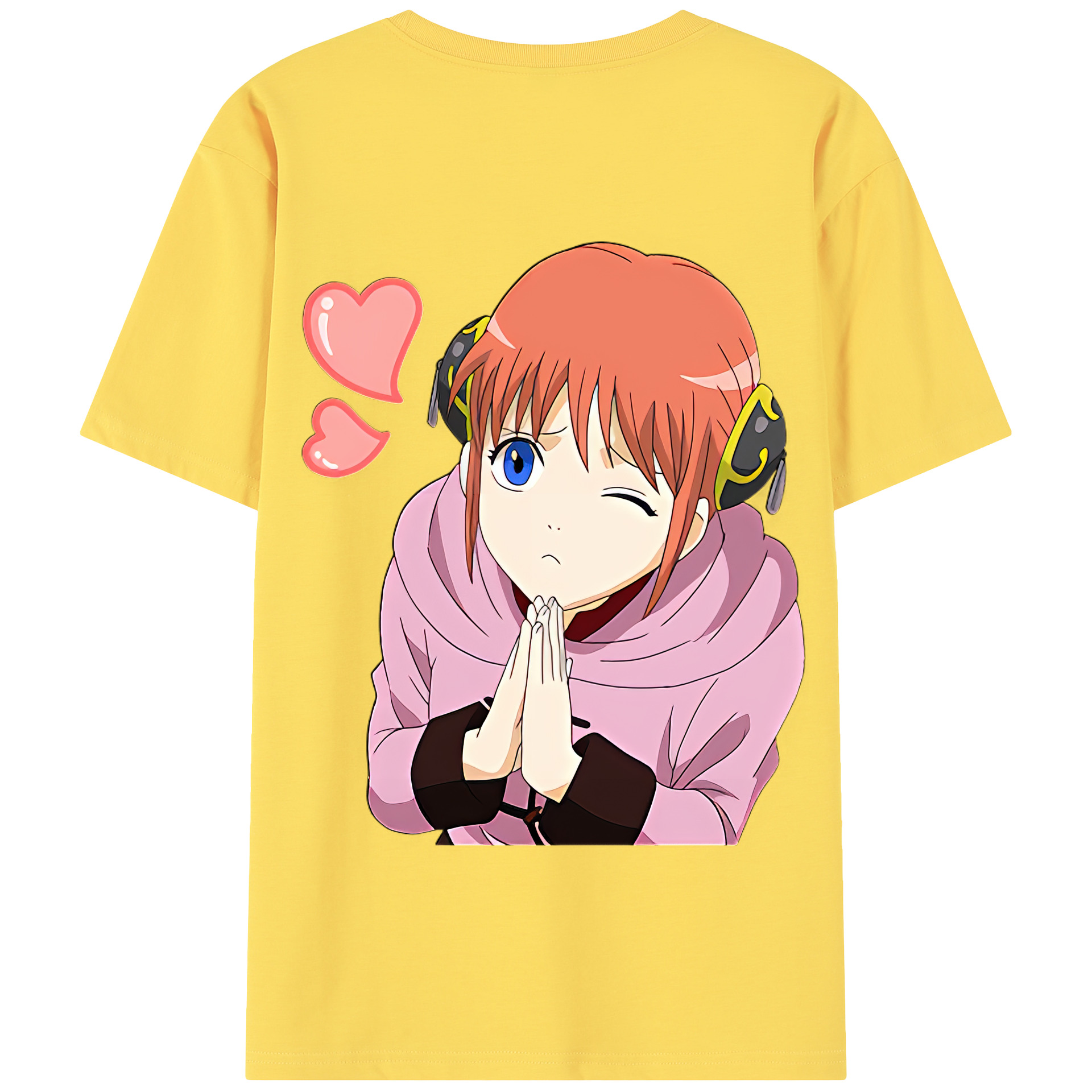 （画像用） ぎんたま 坂田銀時（さかたぎんとき） 神楽 志村新八（しむら しんぱち） GINTAMA Sakata Gintoki Kagura Shimura Shinpachi 綿100％半袖Tシャツ（背面プリント）