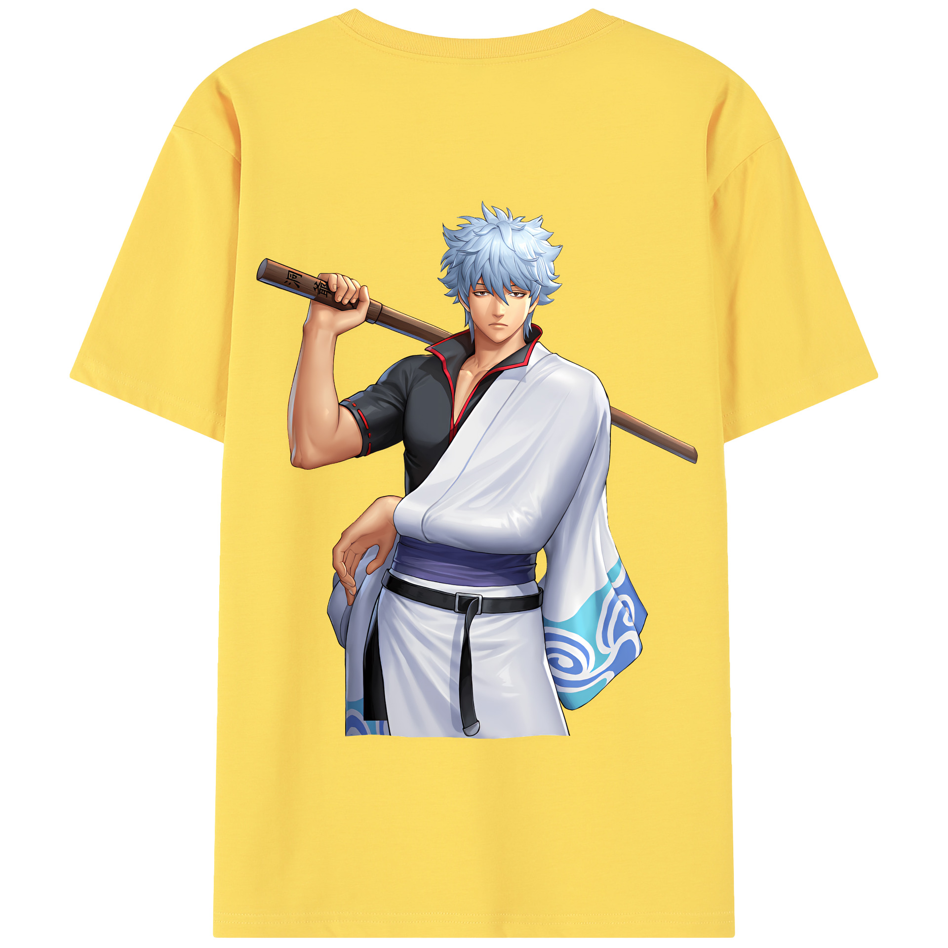 （画像用） ぎんたま 坂田銀時（さかたぎんとき） 神楽 志村新八（しむら しんぱち） GINTAMA Sakata Gintoki Kagura Shimura Shinpachi 綿100％半袖Tシャツ（背面プリント）