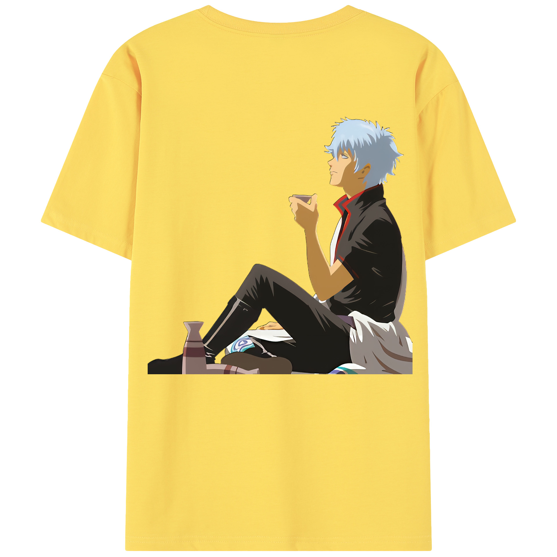 （画像用） ぎんたま 坂田銀時（さかたぎんとき） 神楽 志村新八（しむら しんぱち） GINTAMA Sakata Gintoki Kagura Shimura Shinpachi 綿100％半袖Tシャツ（背面プリント）