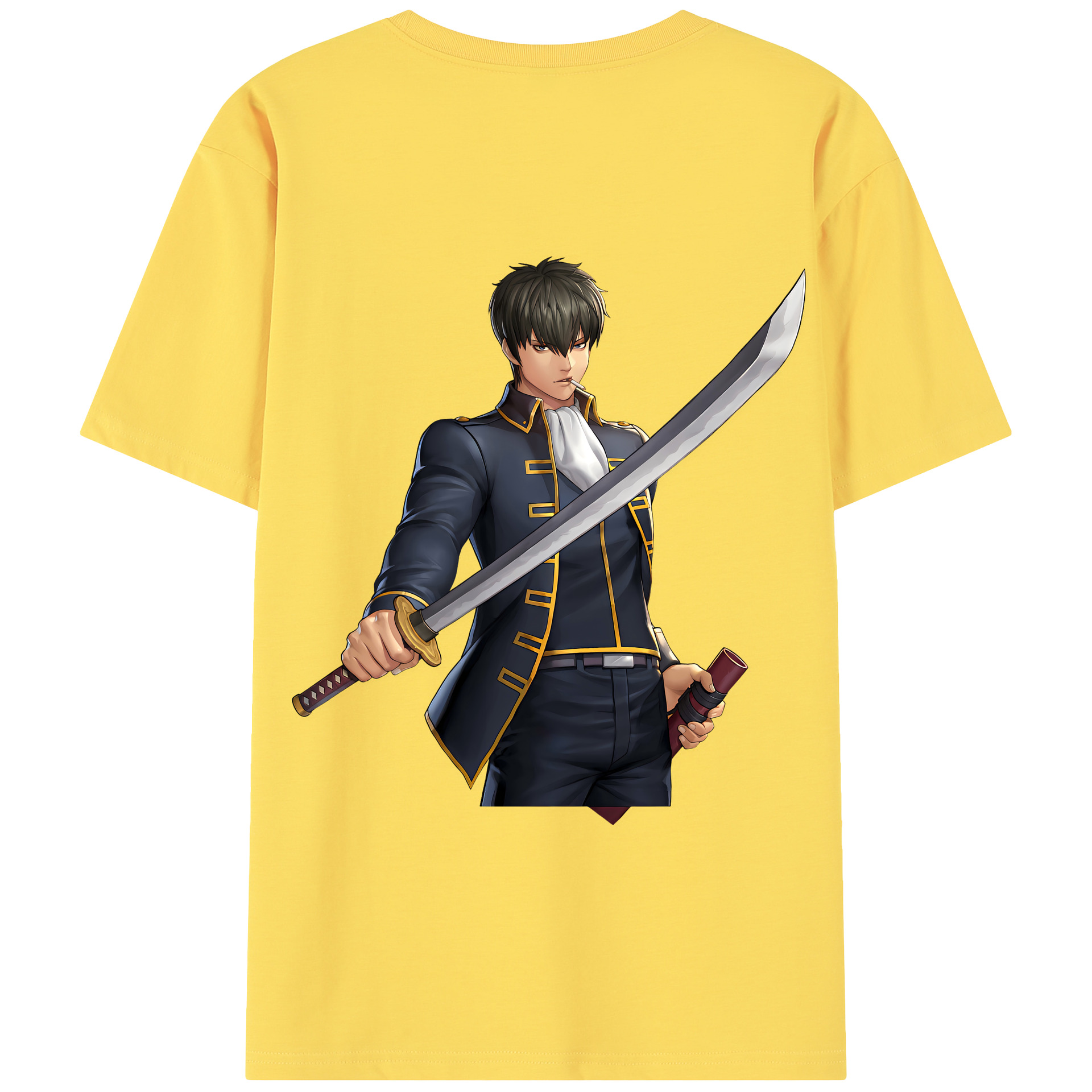 （画像用） ぎんたま 坂田銀時（さかたぎんとき） 神楽 志村新八（しむら しんぱち） GINTAMA Sakata Gintoki Kagura Shimura Shinpachi 綿100％半袖Tシャツ（背面プリント）