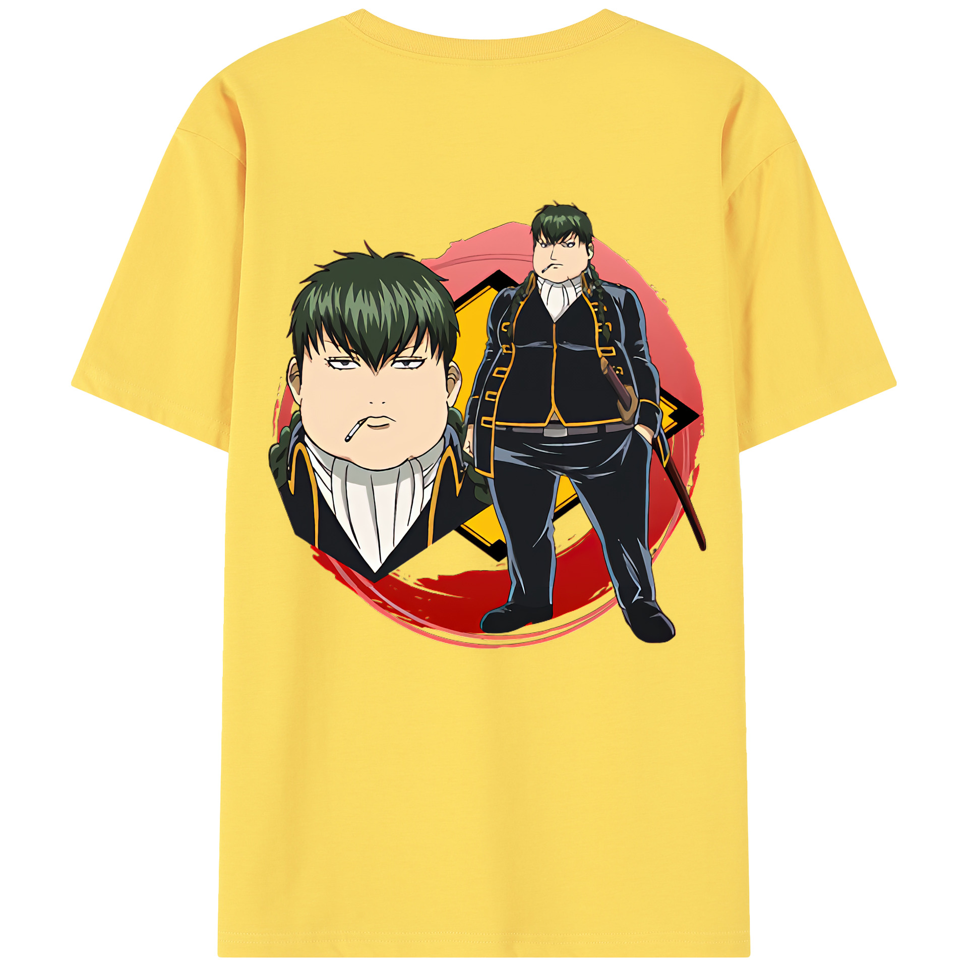 （画像用） ぎんたま 坂田銀時（さかたぎんとき） 神楽 志村新八（しむら しんぱち） GINTAMA Sakata Gintoki Kagura Shimura Shinpachi 綿100％半袖Tシャツ（背面プリント）