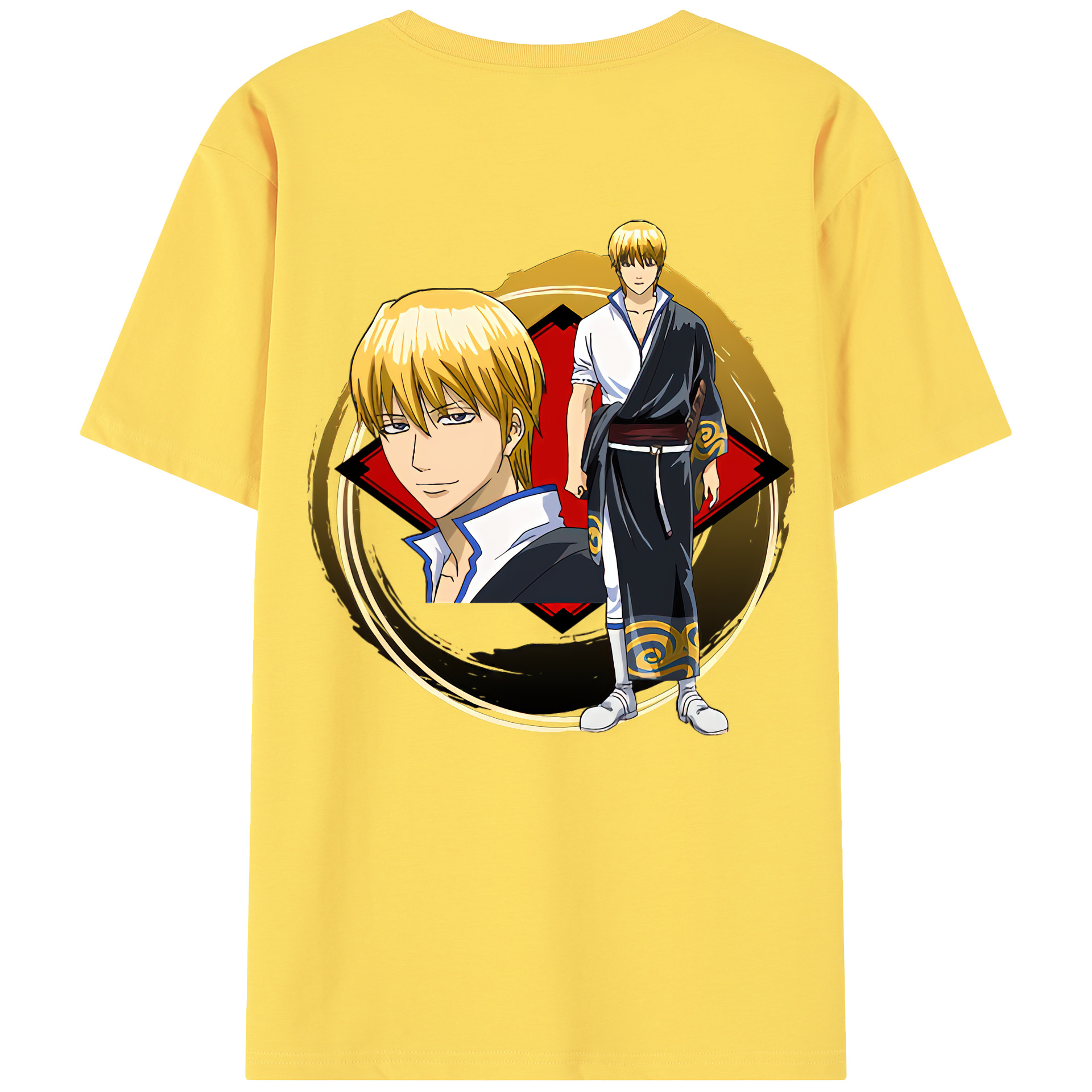 （画像用） ぎんたま 坂田銀時（さかたぎんとき） 神楽 志村新八（しむら しんぱち） GINTAMA Sakata Gintoki Kagura Shimura Shinpachi 綿100％半袖Tシャツ（背面プリント）