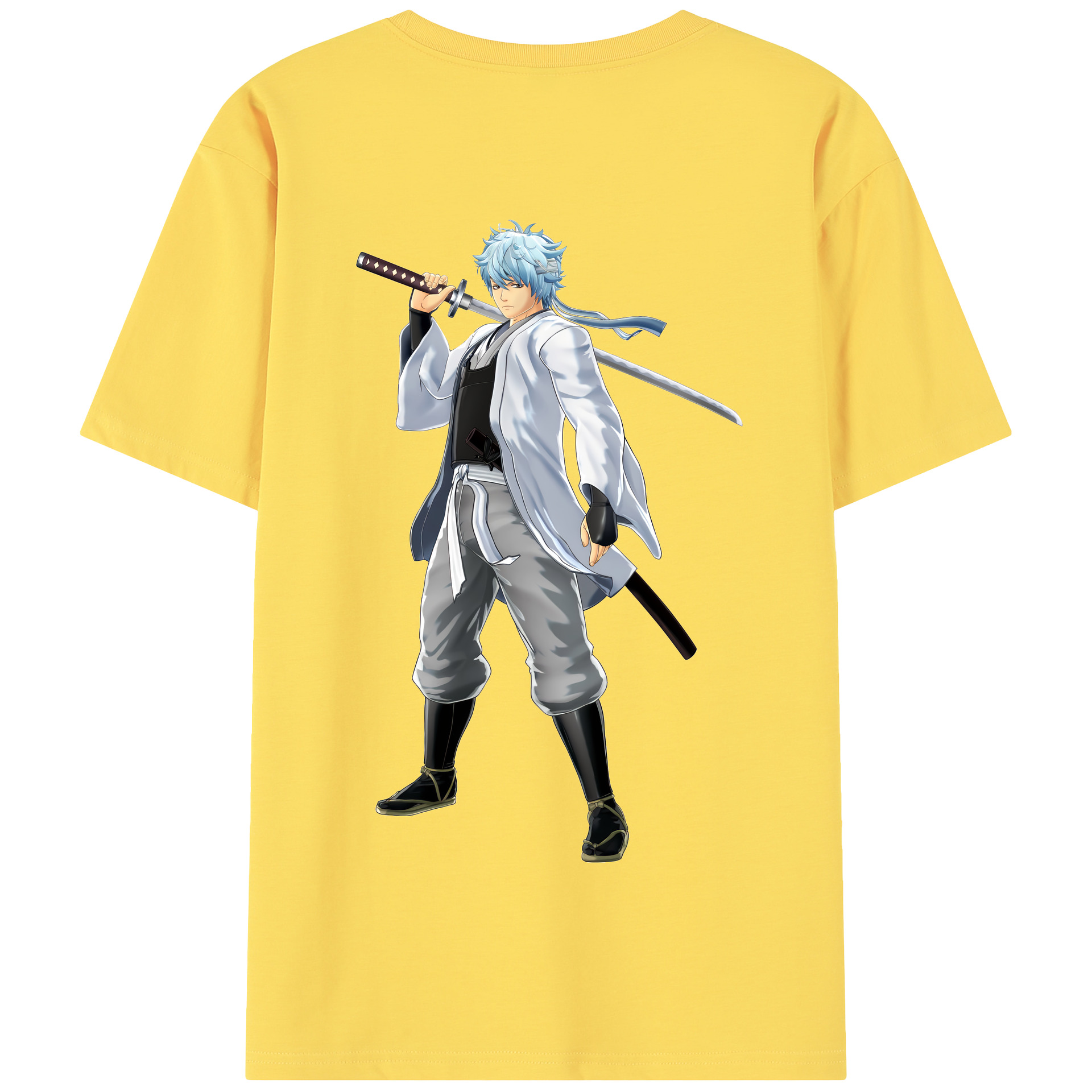 （画像用） ぎんたま 坂田銀時（さかたぎんとき） 神楽 志村新八（しむら しんぱち） GINTAMA Sakata Gintoki Kagura Shimura Shinpachi 綿100％半袖Tシャツ（背面プリント）