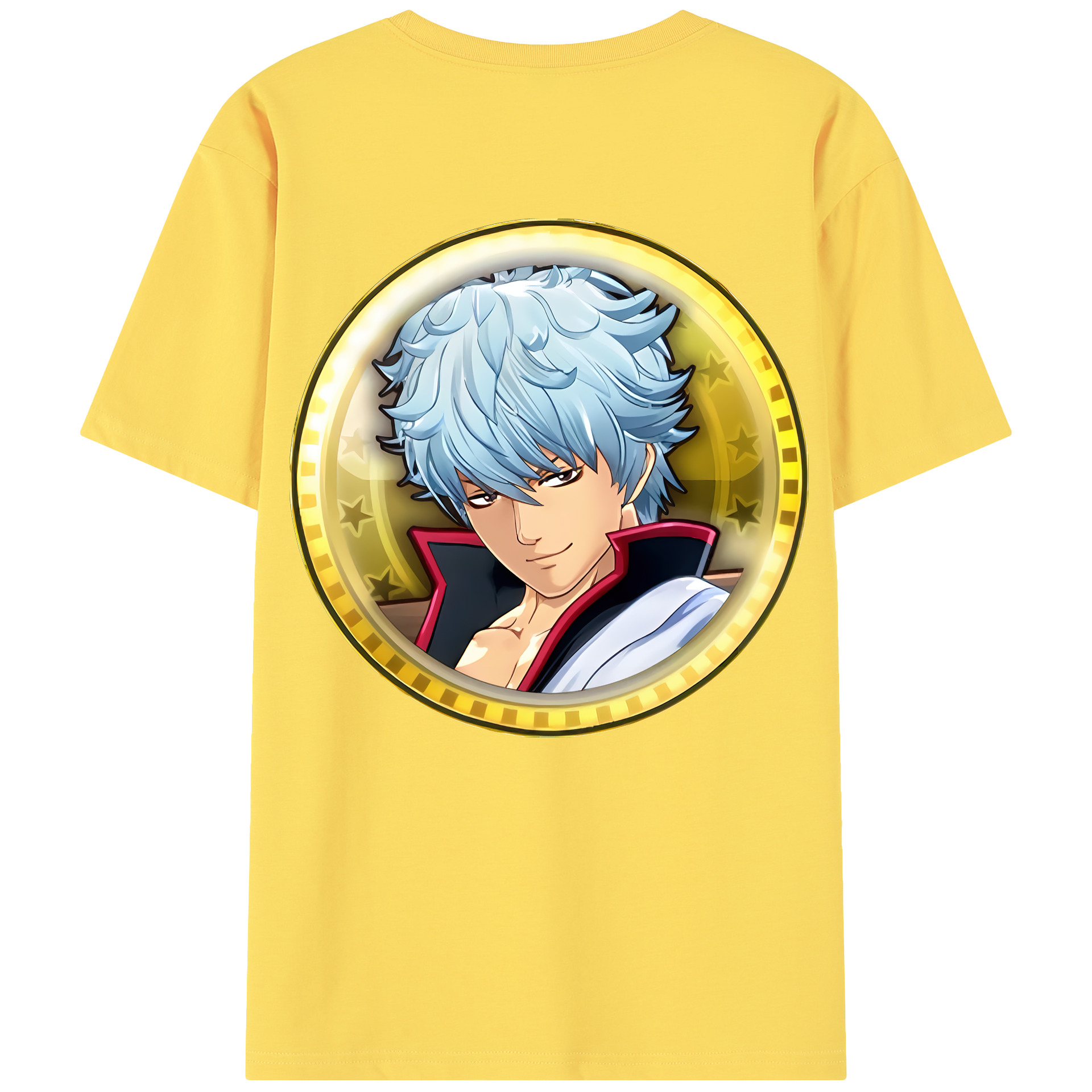 （画像用） ぎんたま 坂田銀時（さかたぎんとき） 神楽 志村新八（しむら しんぱち） GINTAMA Sakata Gintoki Kagura Shimura Shinpachi 綿100％半袖Tシャツ（背面プリント）