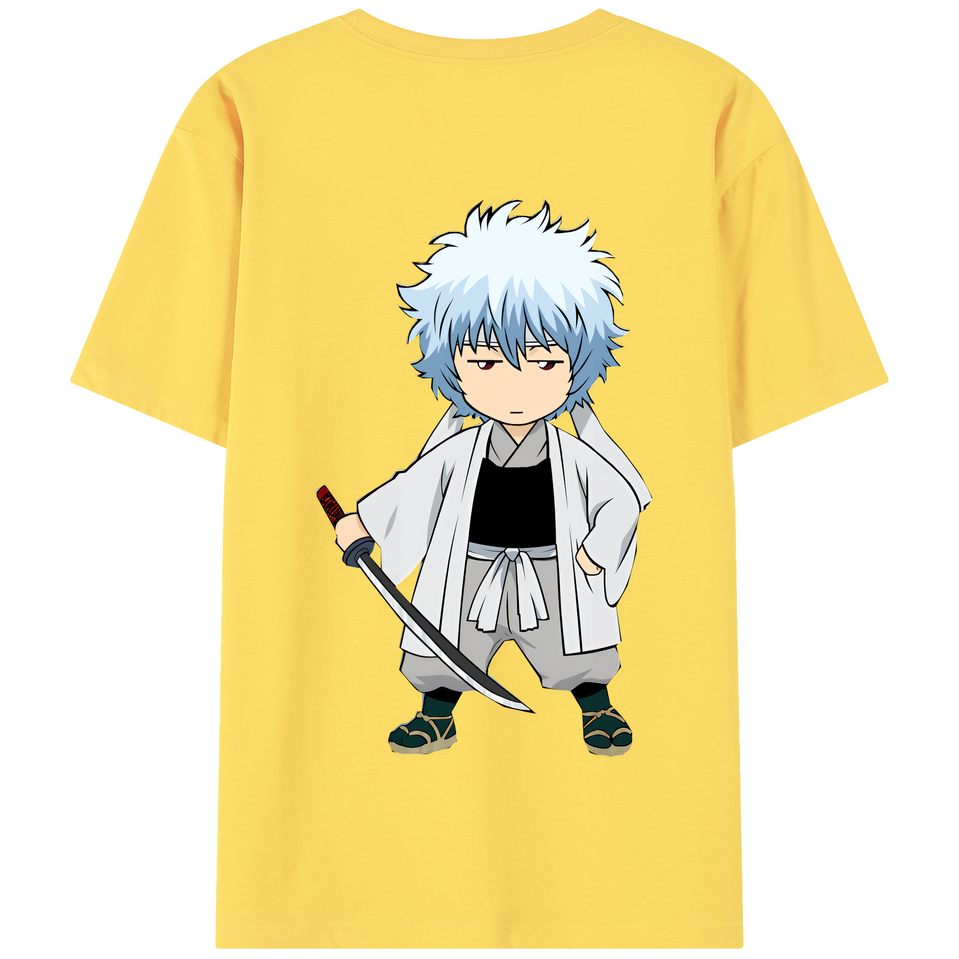 （画像用） ぎんたま 坂田銀時（さかたぎんとき） 神楽 志村新八（しむら しんぱち） GINTAMA Sakata Gintoki Kagura Shimura Shinpachi 綿100％半袖Tシャツ（背面プリント）