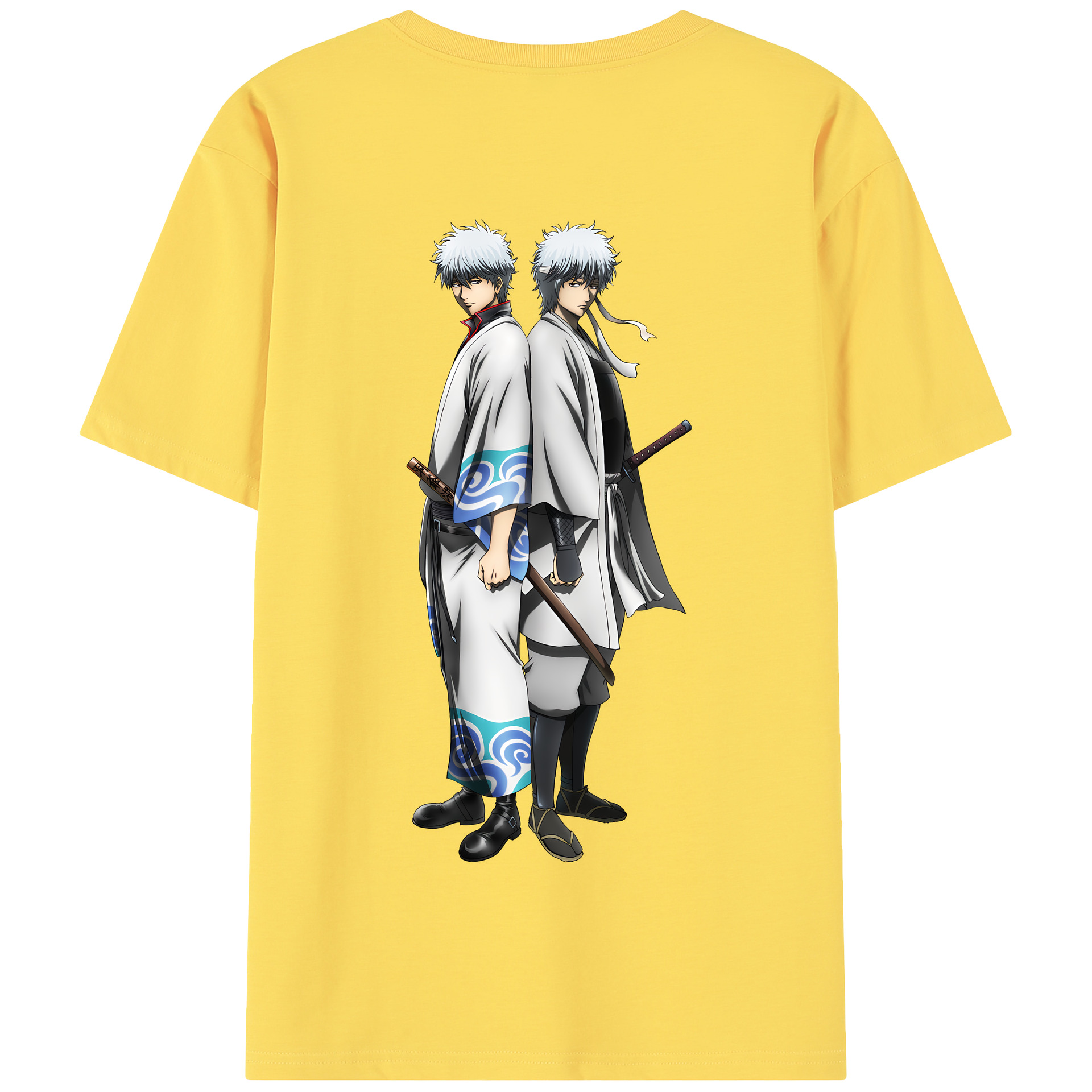 （画像用） ぎんたま 坂田銀時（さかたぎんとき） 神楽 志村新八（しむら しんぱち） GINTAMA Sakata Gintoki Kagura Shimura Shinpachi 綿100％半袖Tシャツ（背面プリント）