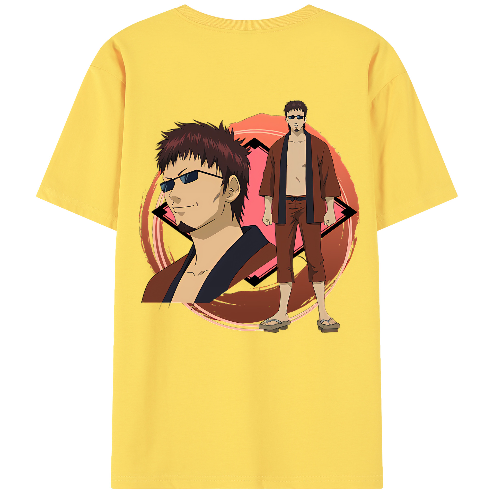 （画像用） ぎんたま 坂田銀時（さかたぎんとき） 神楽 志村新八（しむら しんぱち） GINTAMA Sakata Gintoki Kagura Shimura Shinpachi 綿100％半袖Tシャツ（背面プリント）