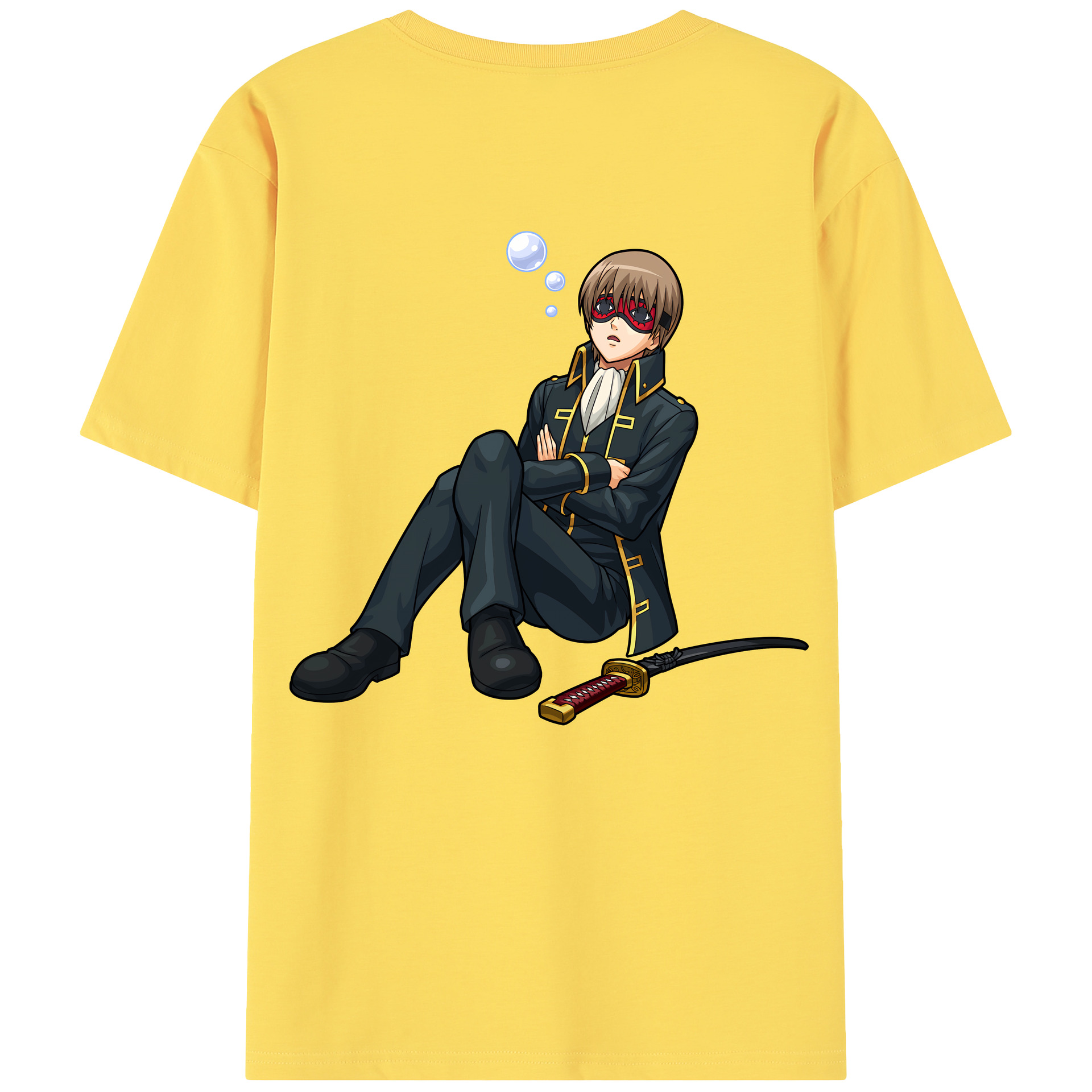 （画像用） ぎんたま 坂田銀時（さかたぎんとき） 神楽 志村新八（しむら しんぱち） GINTAMA Sakata Gintoki Kagura Shimura Shinpachi 綿100％半袖Tシャツ（背面プリント）